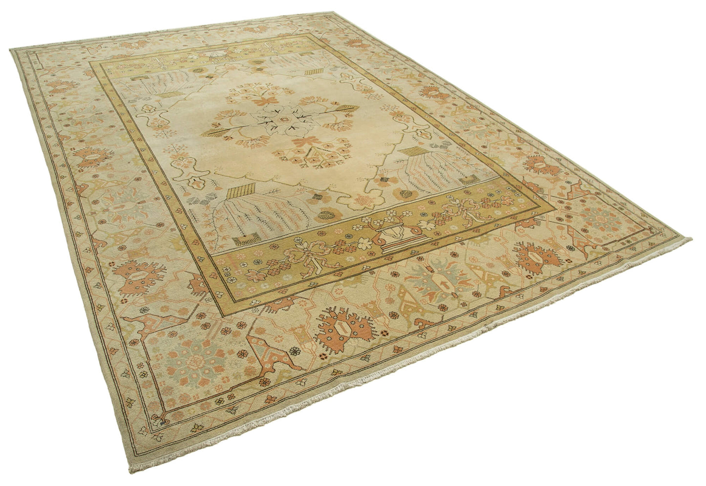 10x14 Beige Oushak Rug - 36064