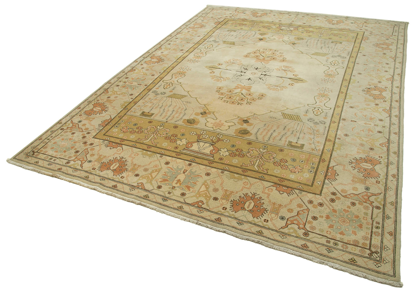 10x14 Beige Oushak Rug - 36064