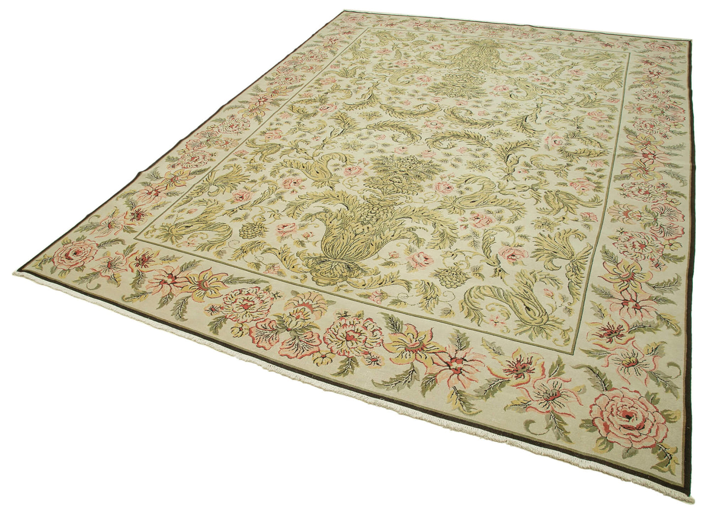 10x14 Beige Oushak Rug - 36070