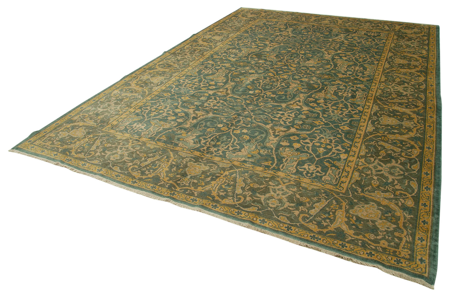 9x13 Green Oushak Rug - 36079