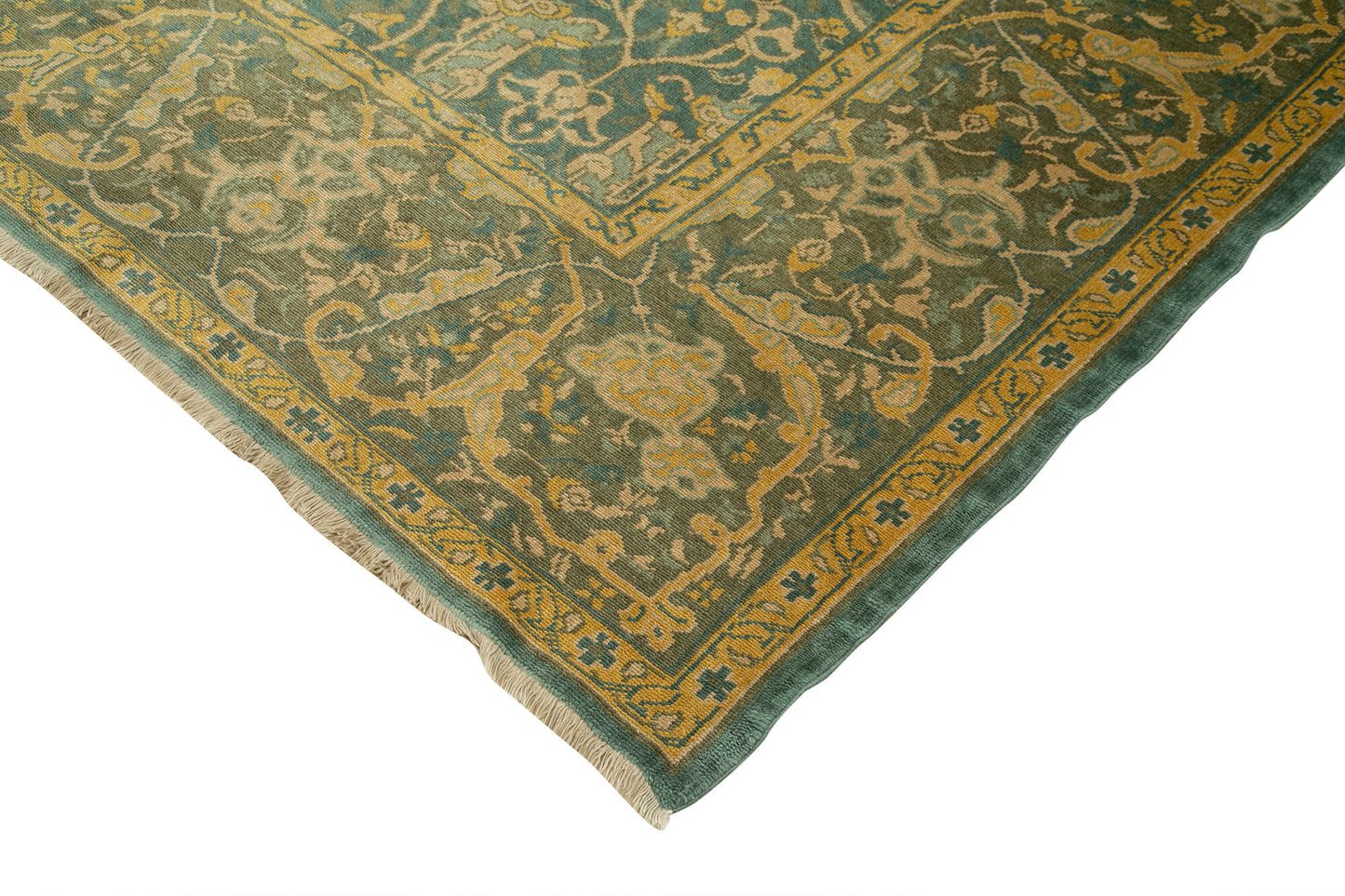 9x13 Green Oushak Rug - 36079