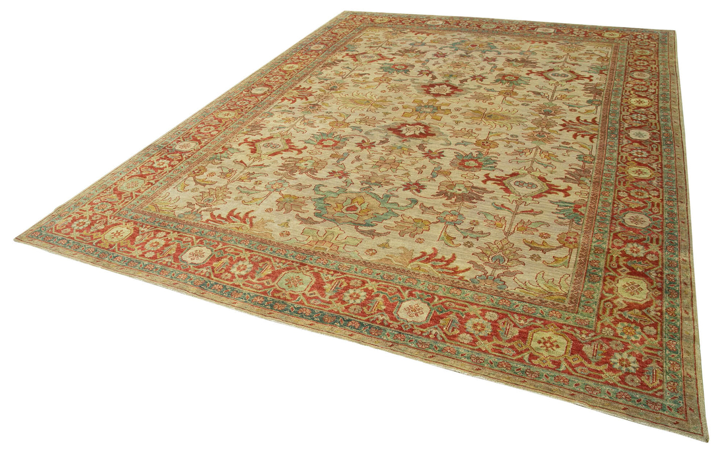 9x12 Beige Oushak Rug - 36080