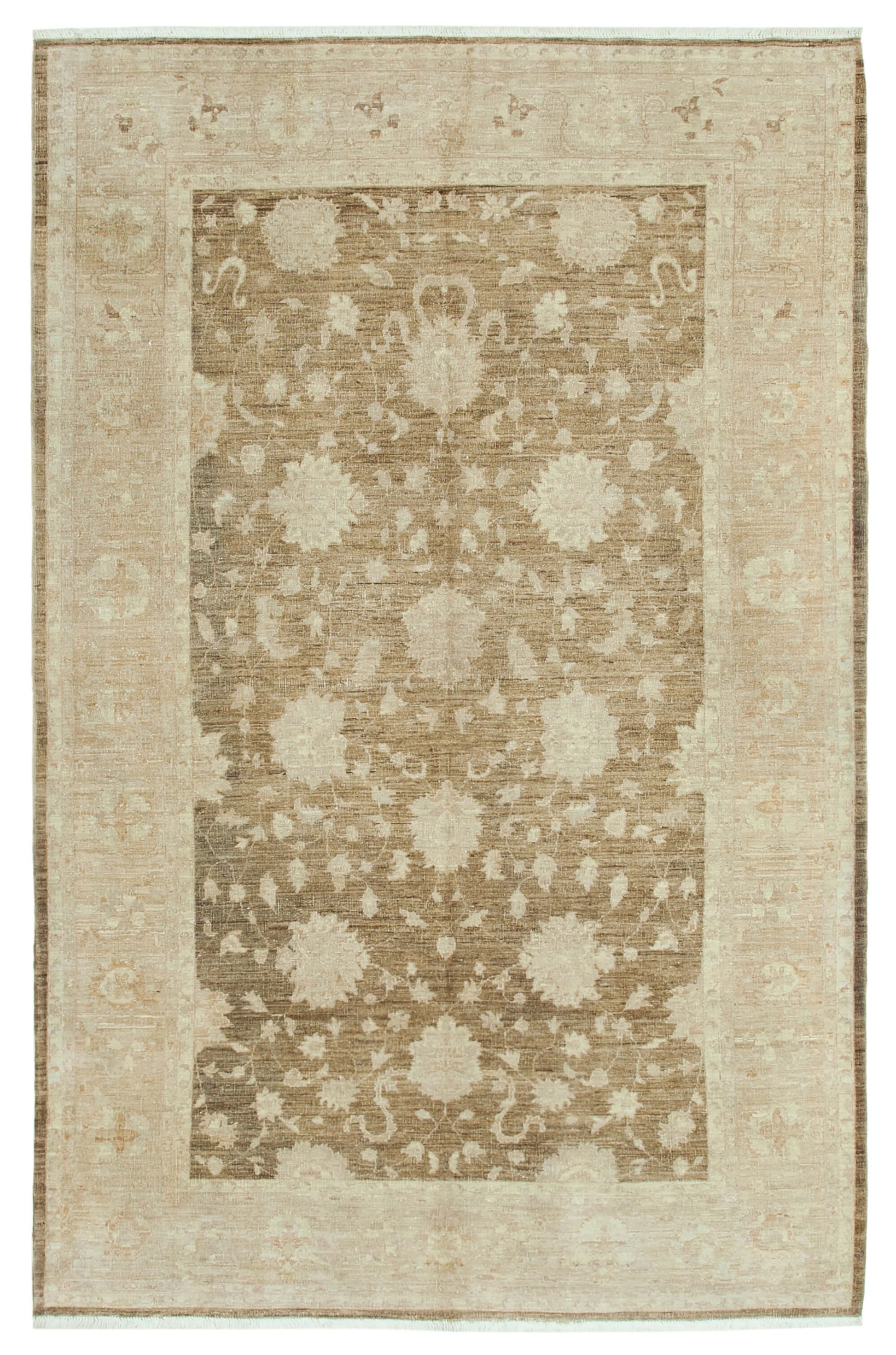 6x9 Beige Oushak Rug - 36081