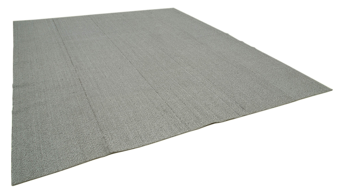 11x13 Grey Modern Kilim Rug - 36222