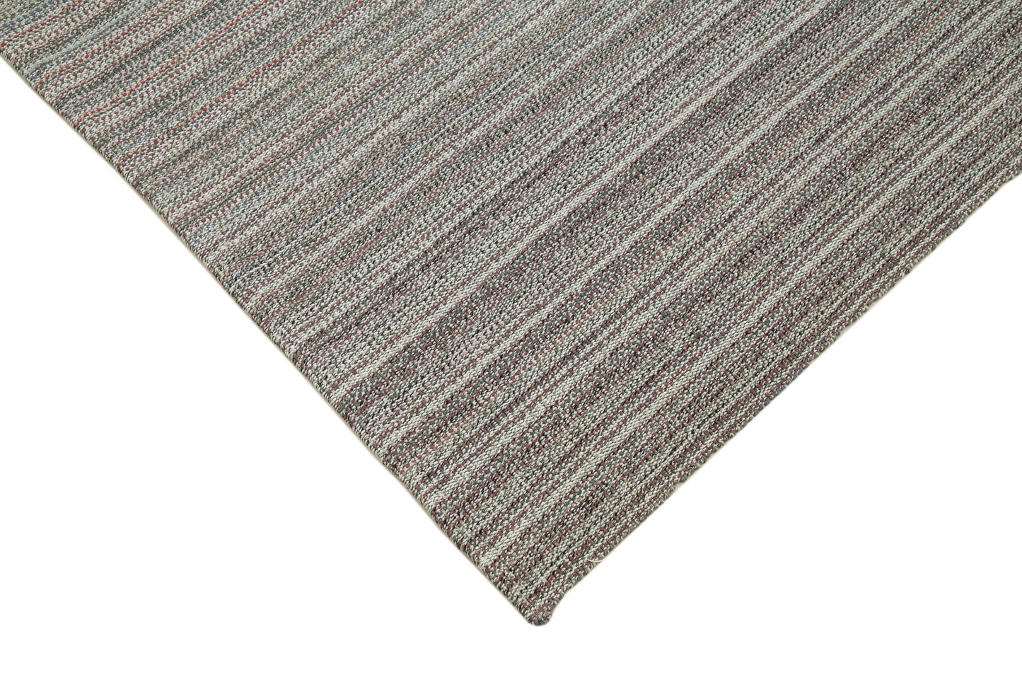 7x11 Grey Modern Kilim Rug - 36295