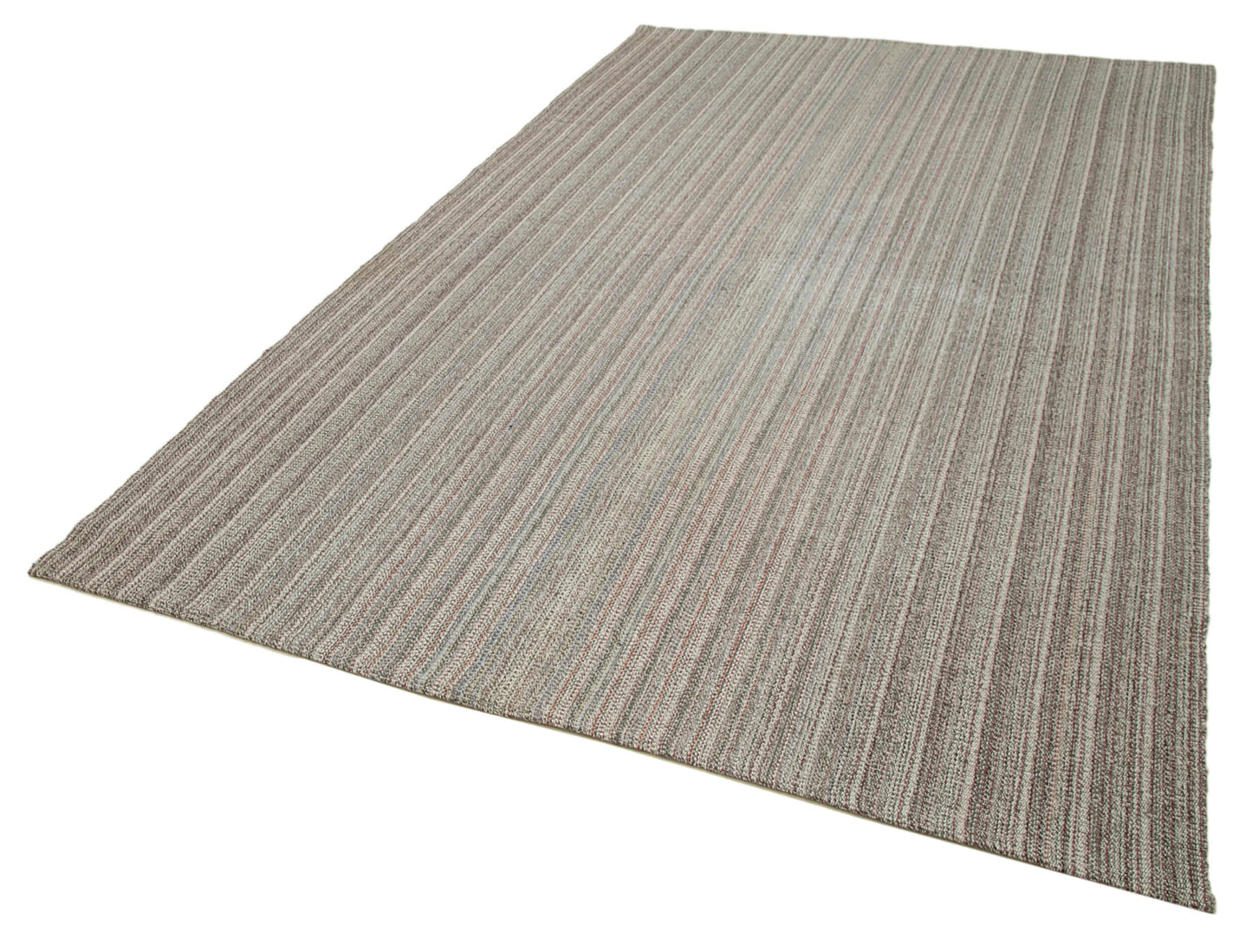 7x10 Grey Modern Kilim Rug - 36297