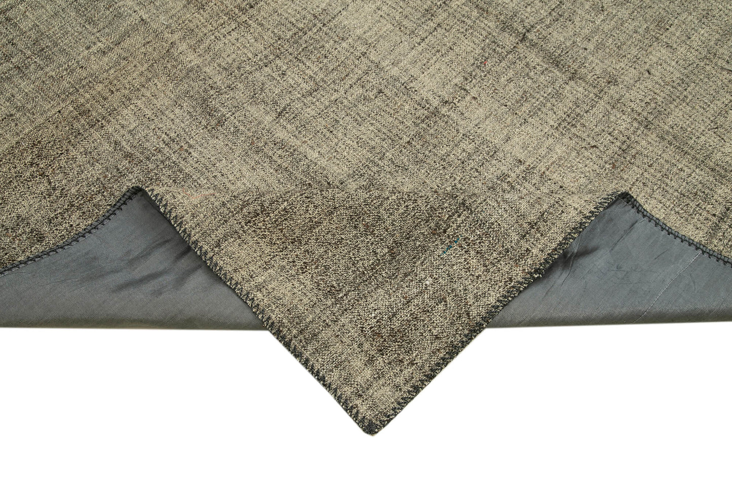 7x9 Brown Vintage Turkish Kilim Rug - 37002