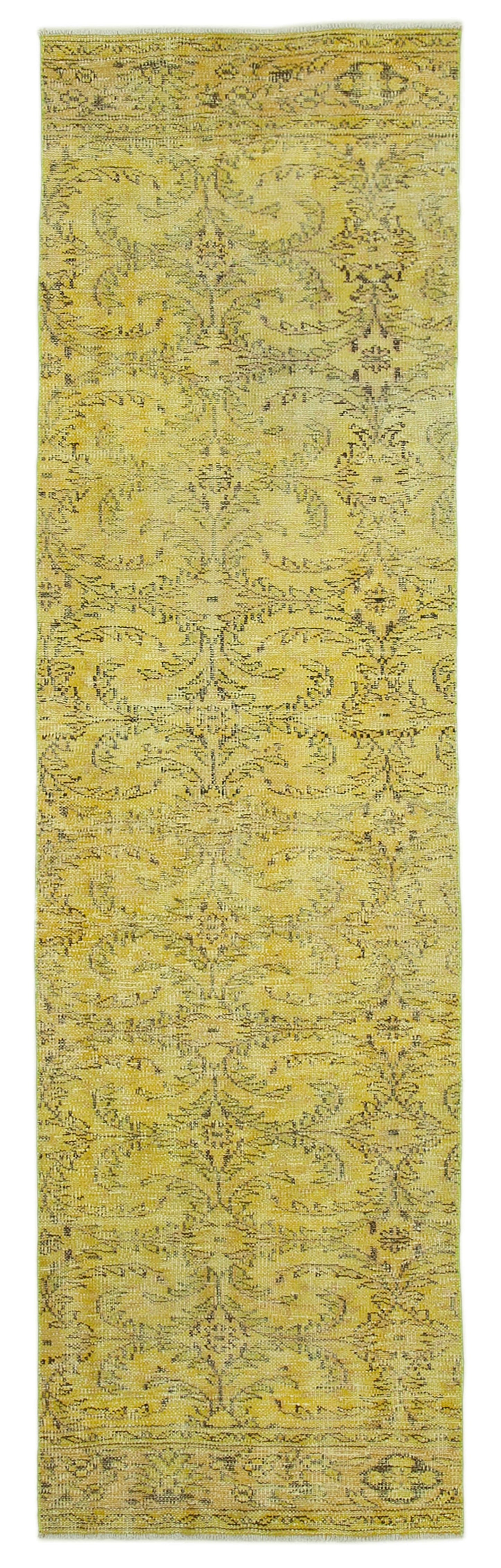 3x9 Yellow Overdyed Runner Rug - 37087