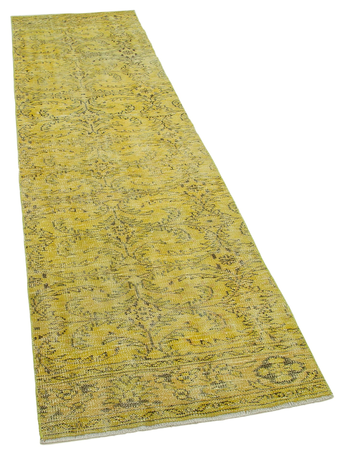 3x9 Yellow Overdyed Runner Rug - 37087