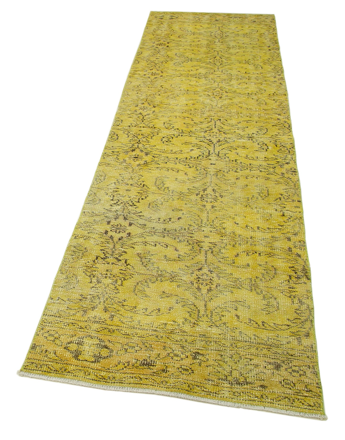 3x9 Yellow Overdyed Runner Rug - 37087