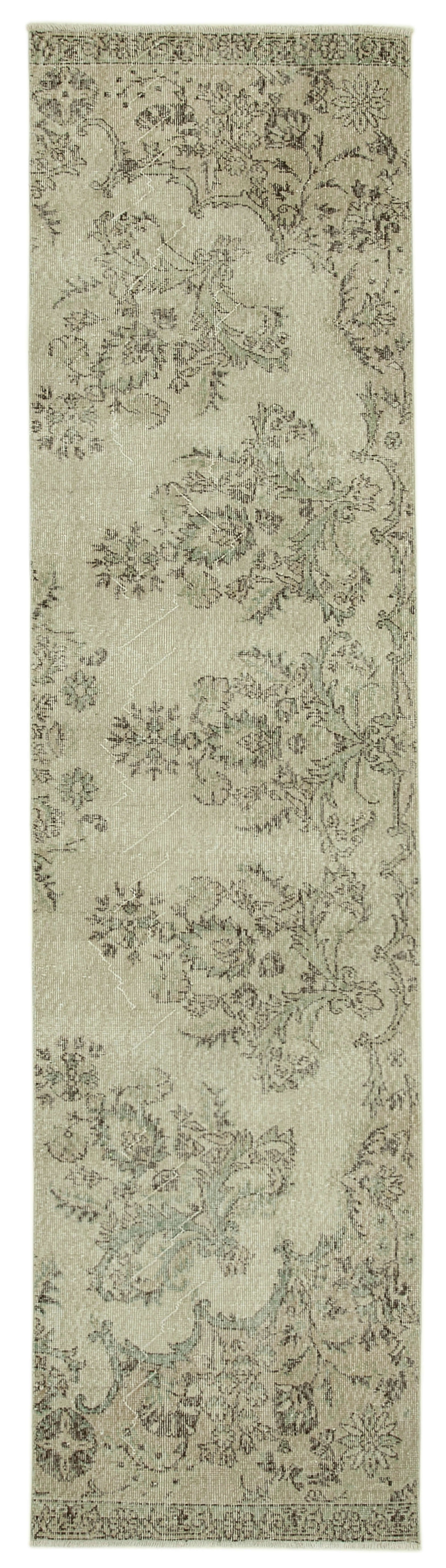 3x11 Beige Overdyed Runner Rug - 37098