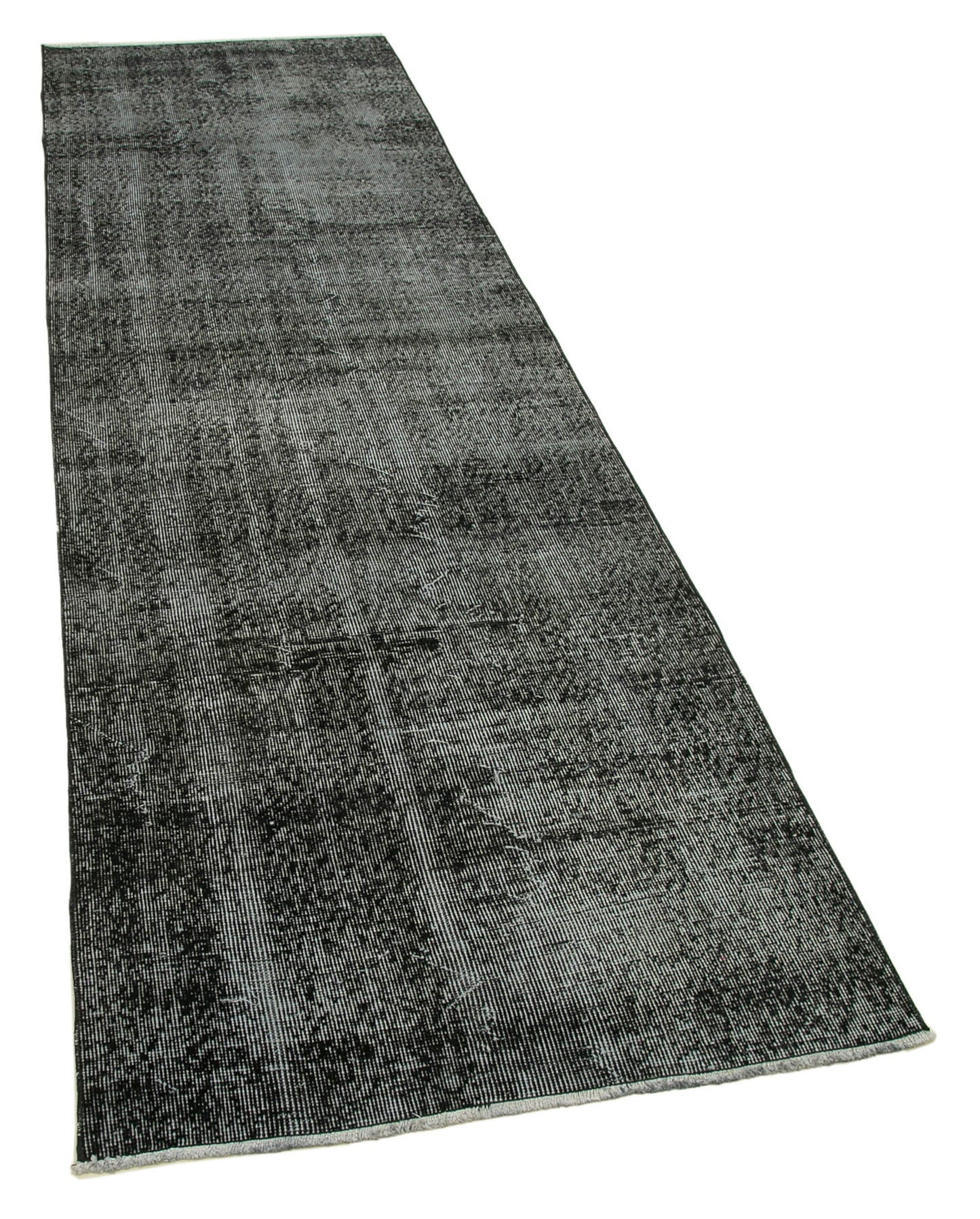 3x10 Black Overdyed Runner Rug - 37116