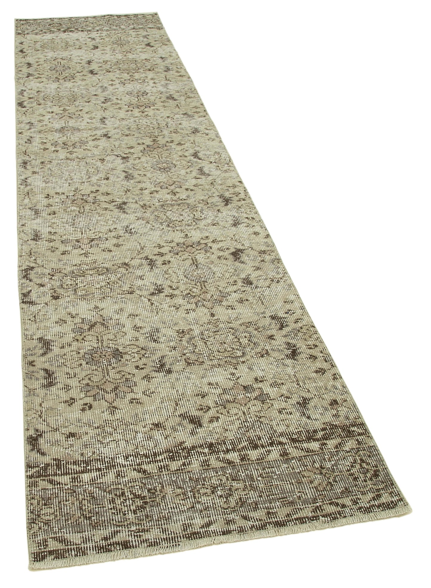 3x11 Beige Overdyed Runner Rug - 37118