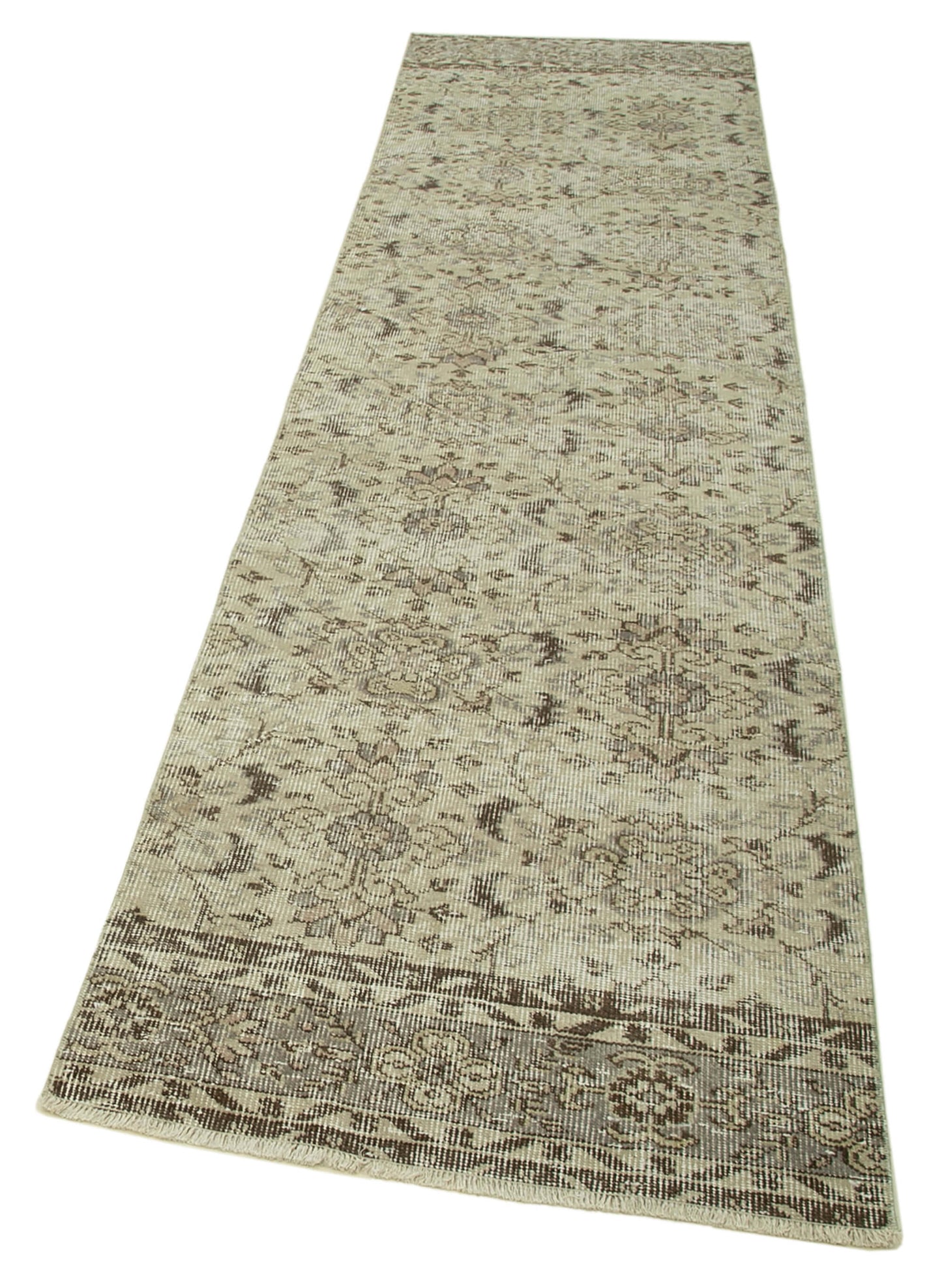 3x11 Beige Overdyed Runner Rug - 37118