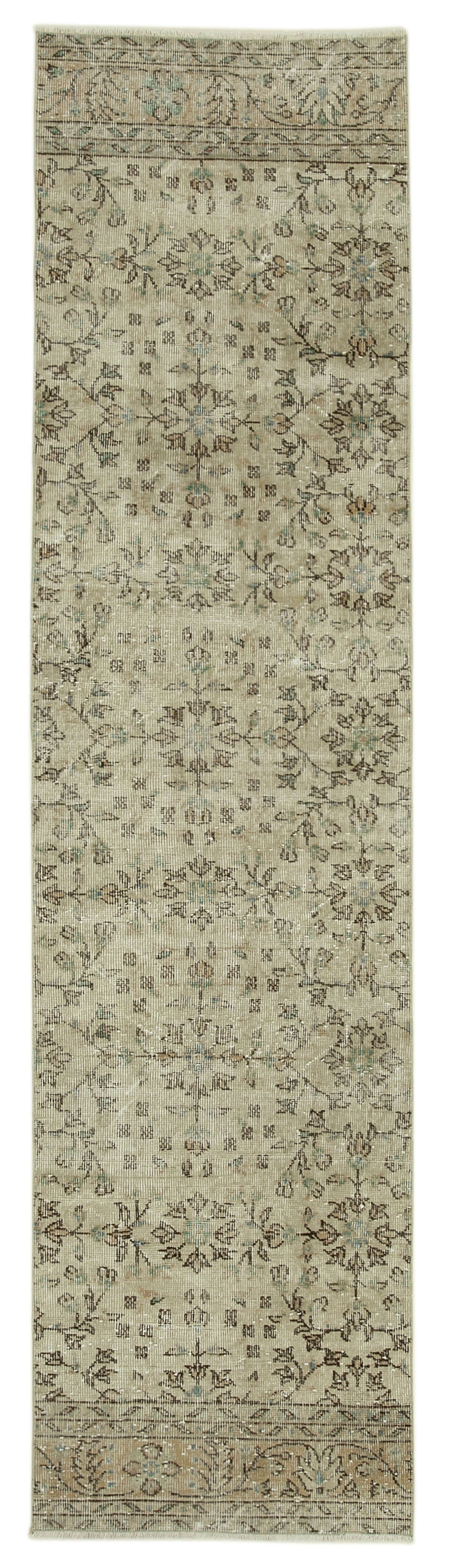 3x10 Beige Overdyed Runner Rug - 37134