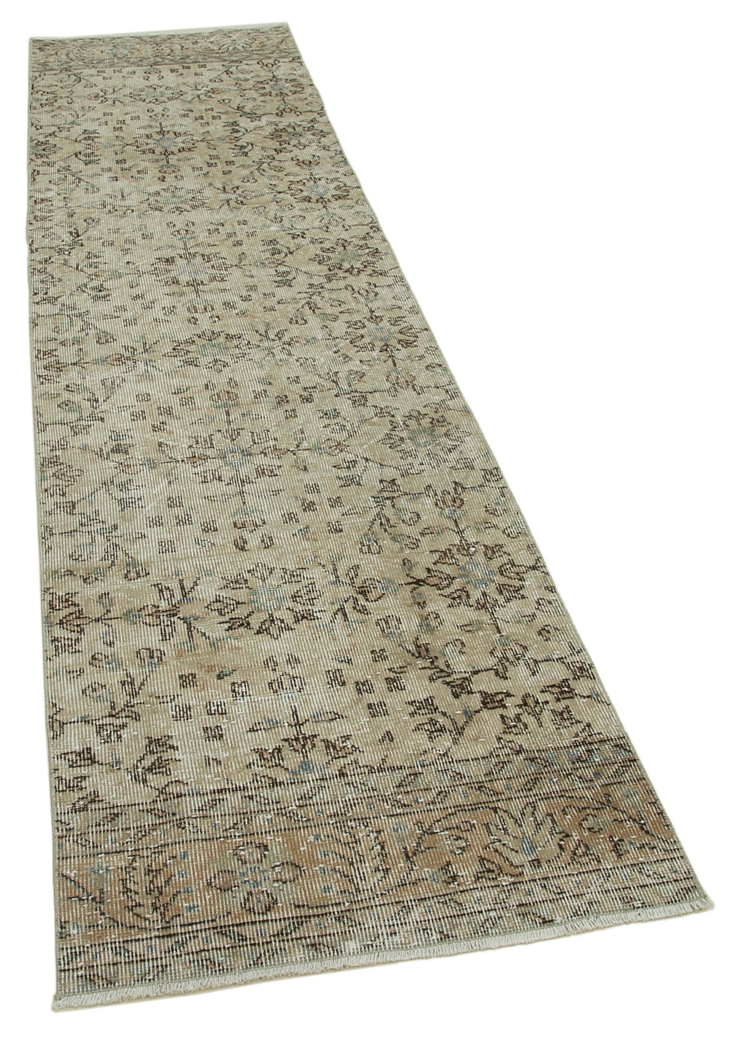 3x10 Beige Overdyed Runner Rug - 37134