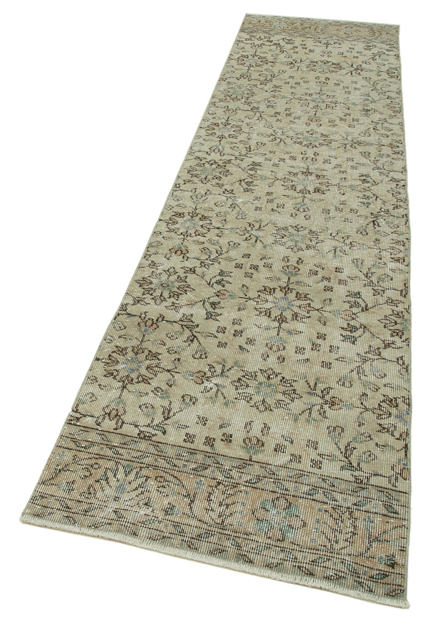 3x10 Beige Overdyed Runner Rug - 37134