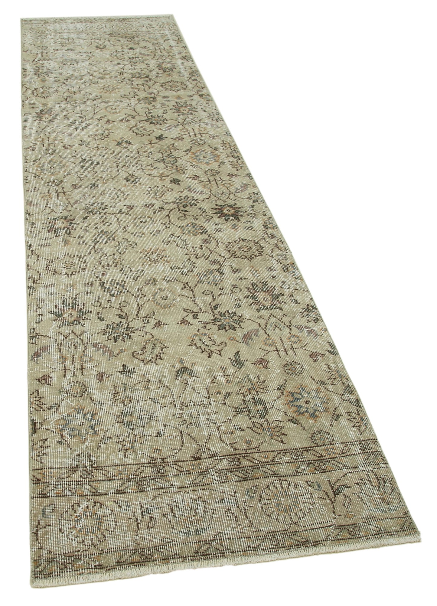 3x10 Beige Overdyed Runner Rug - 37139