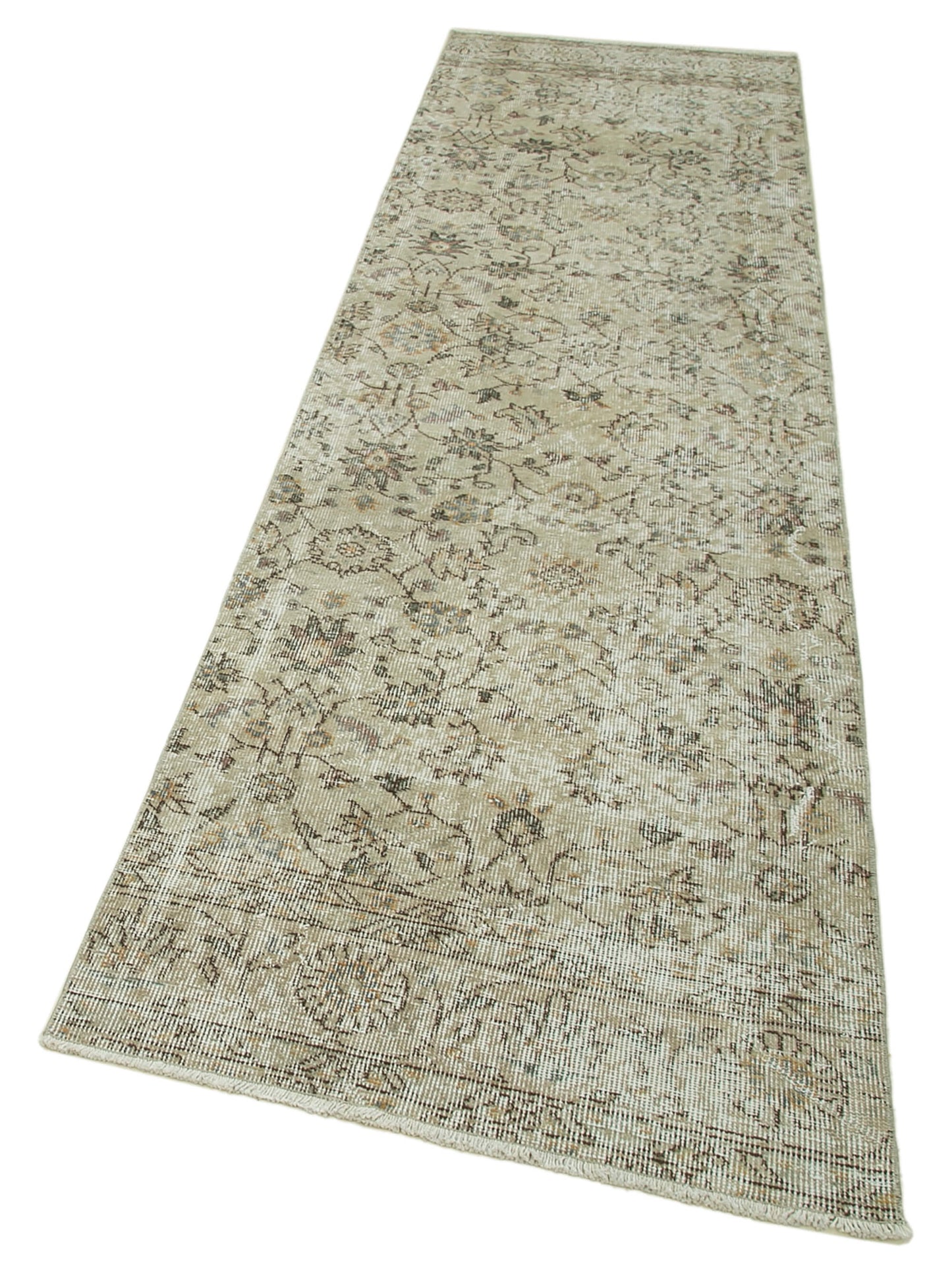 3x10 Beige Overdyed Runner Rug - 37139