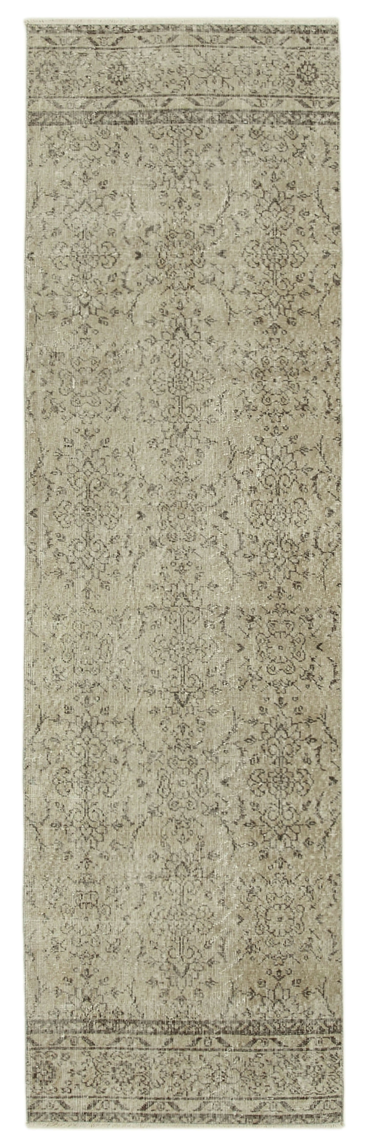 3x9 Beige Overdyed Runner Rug - 37147