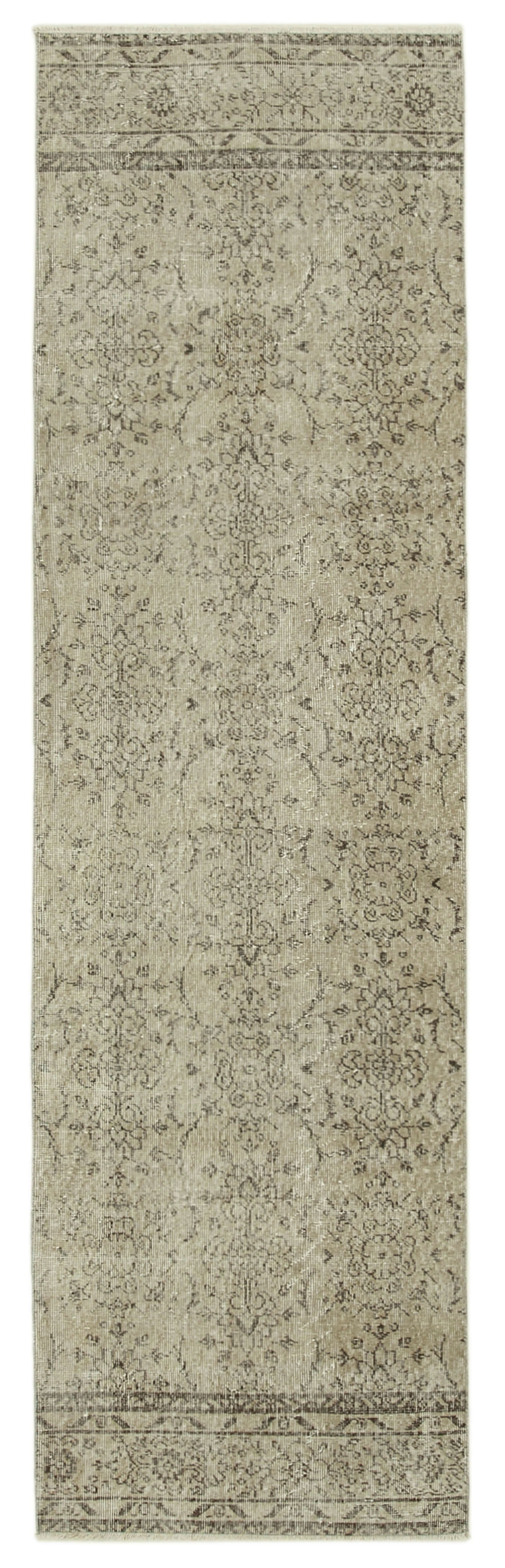 3x9 Beige Overdyed Runner Rug - 37147