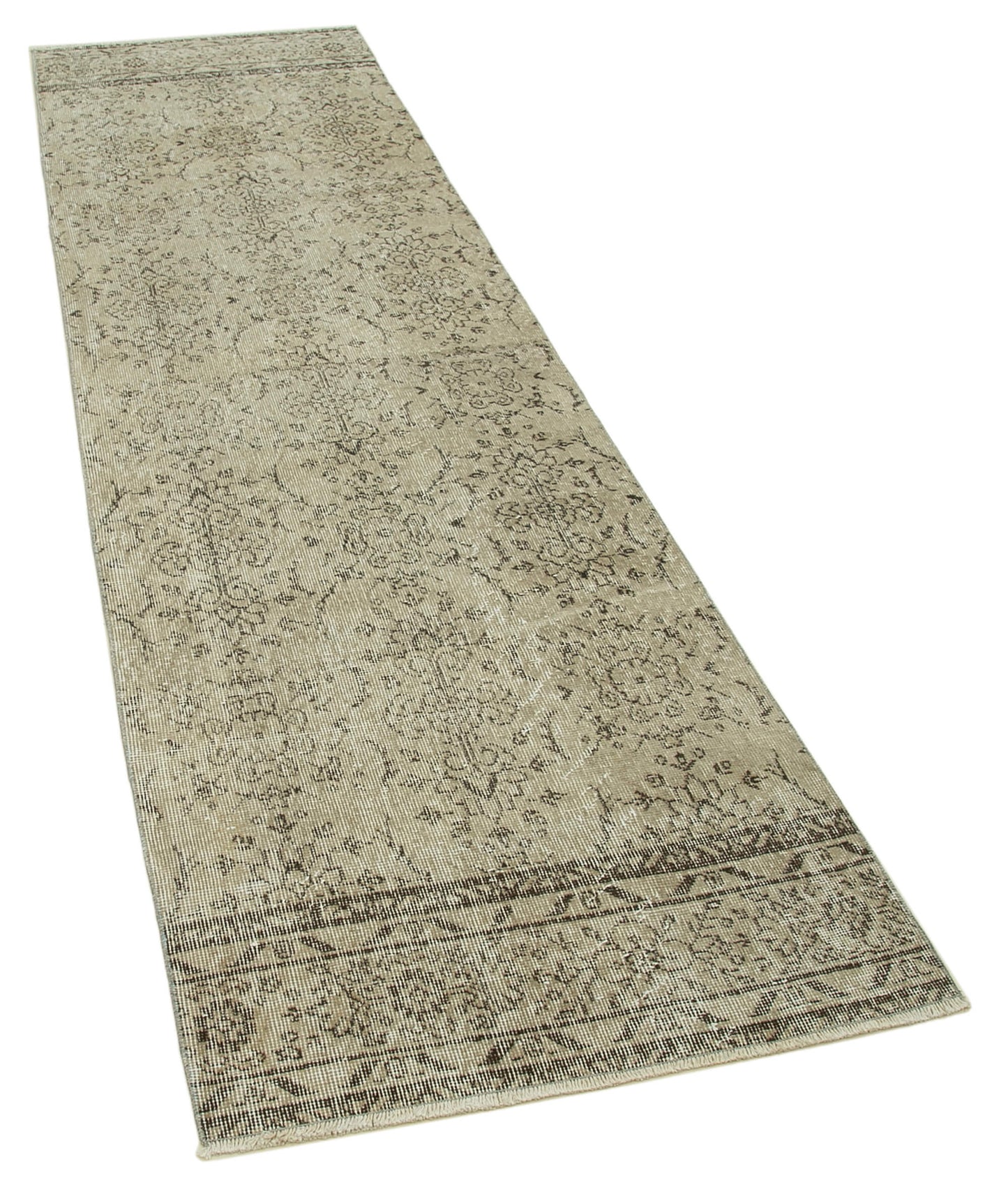 3x9 Beige Overdyed Runner Rug - 37147