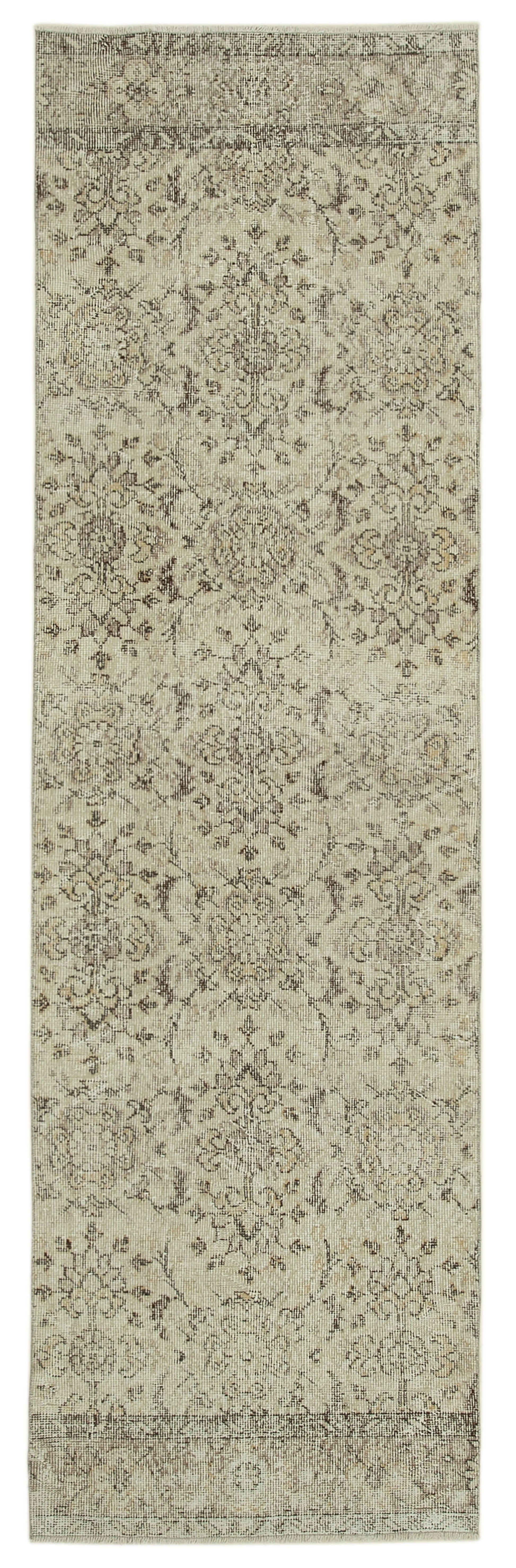 3x10 Beige Overdyed Runner Rug - 37152