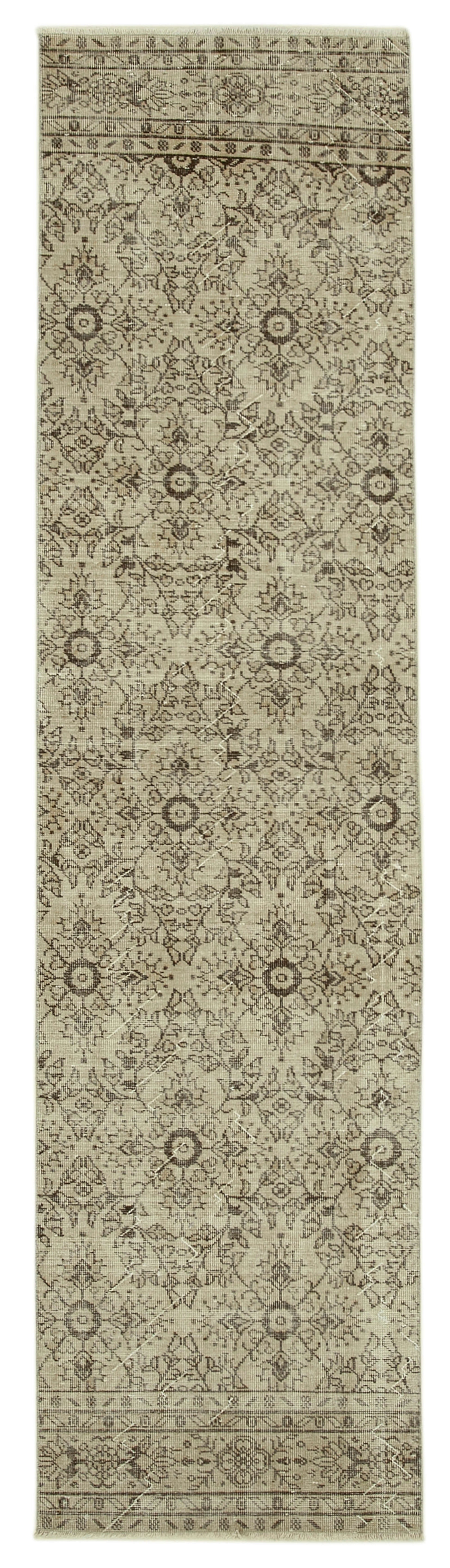 3x10 Beige Overdyed Runner Rug - 37171