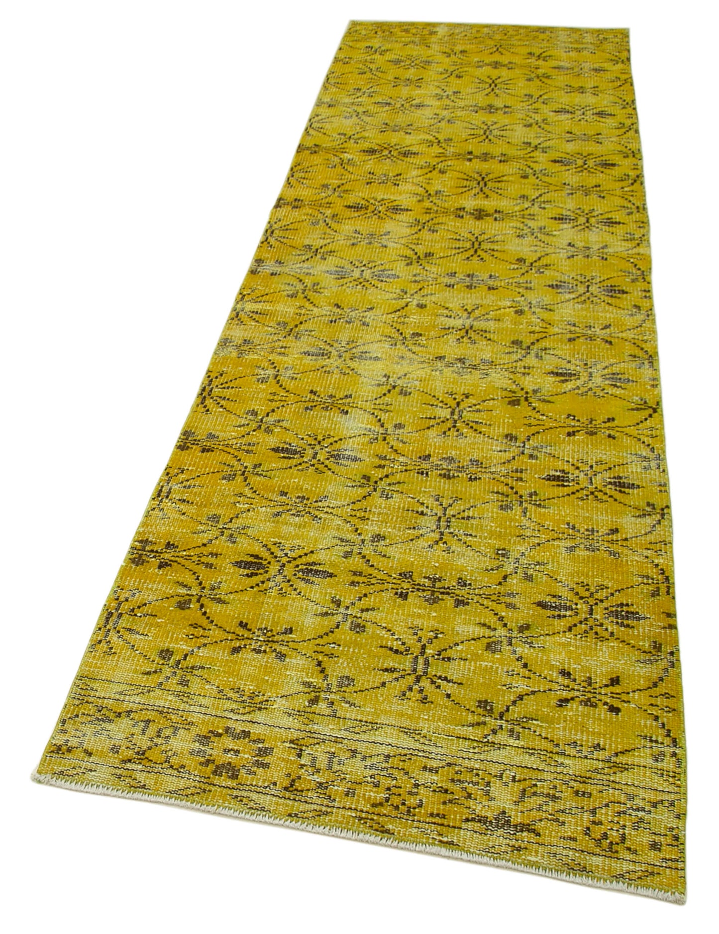 3x9 Yellow Overdyed Runner Rug - 37175