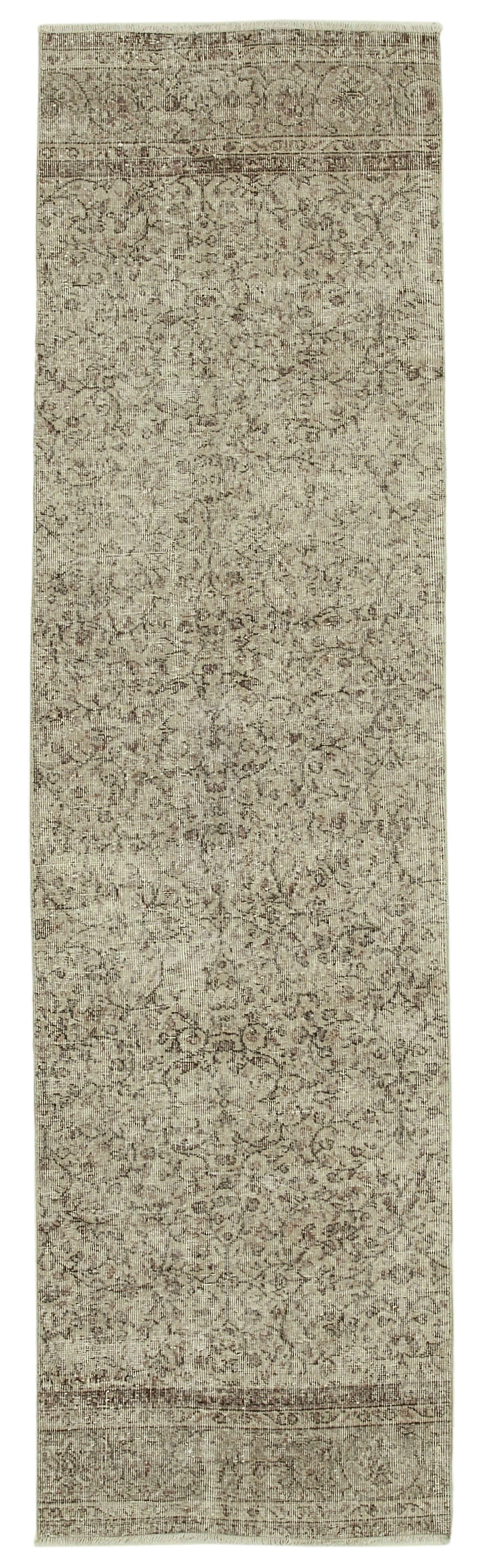 3x10 Beige Overdyed Runner Rug - 37204