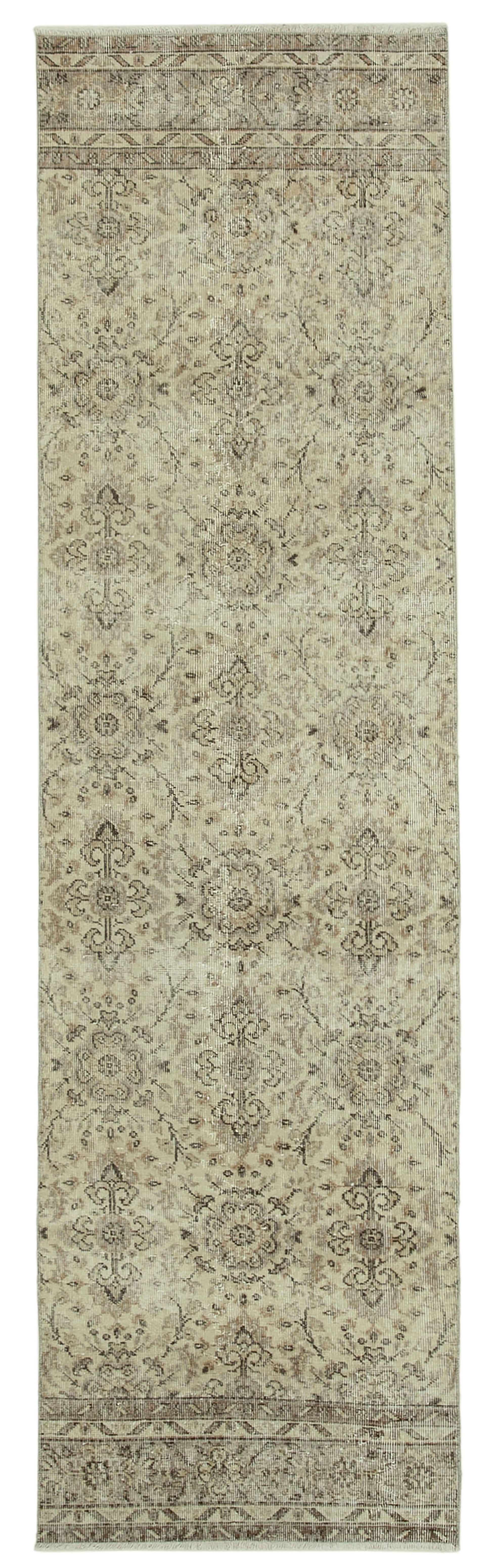 3x10 Beige Overdyed Runner Rug - 37211