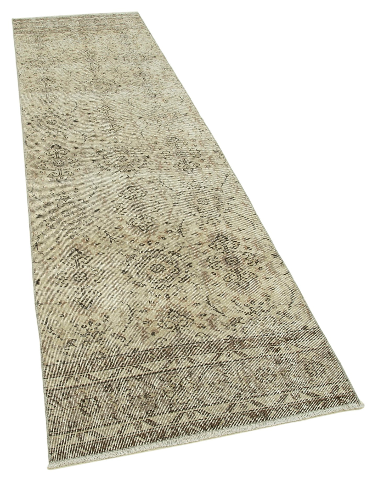 3x10 Beige Overdyed Runner Rug - 37211