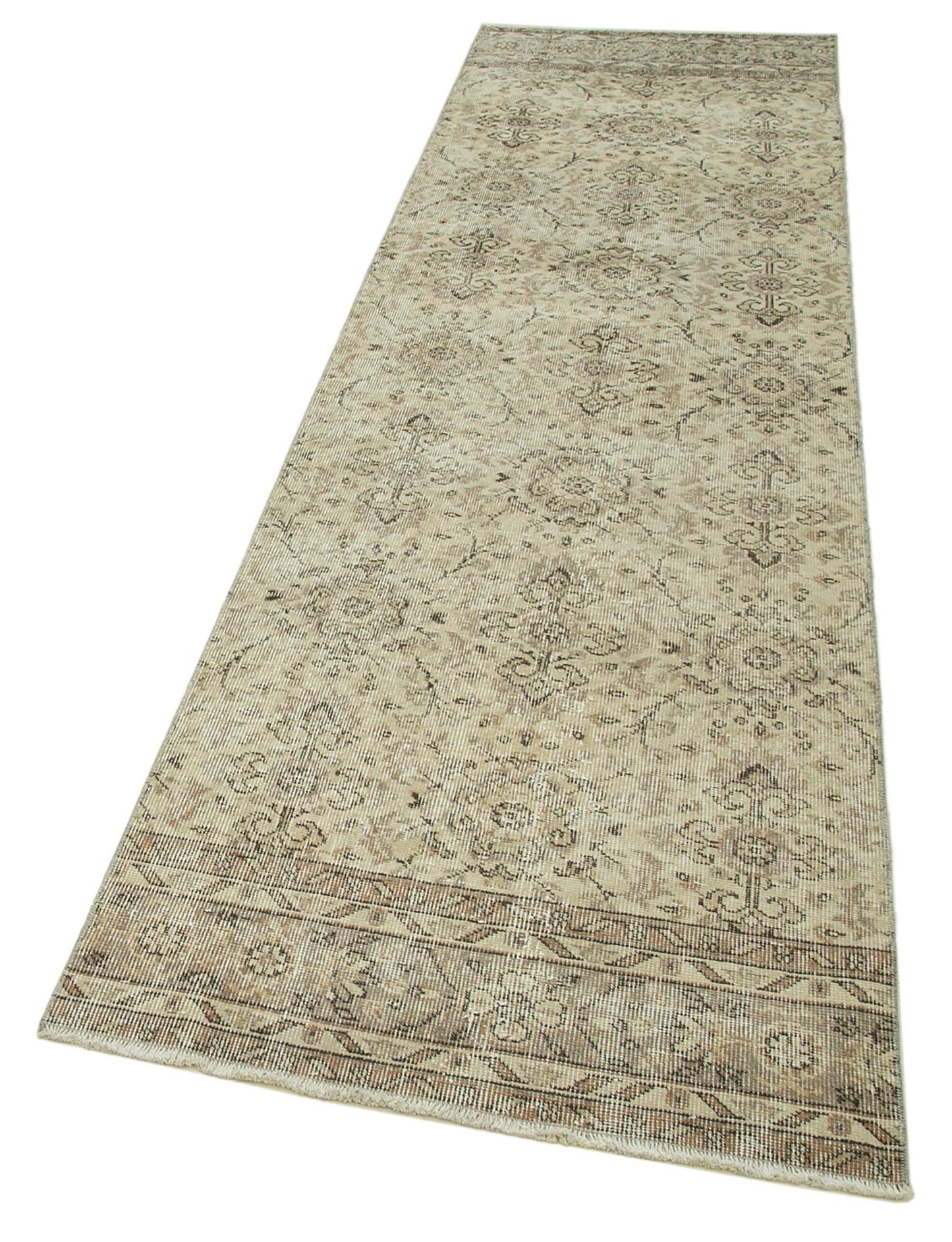 3x10 Beige Overdyed Runner Rug - 37211