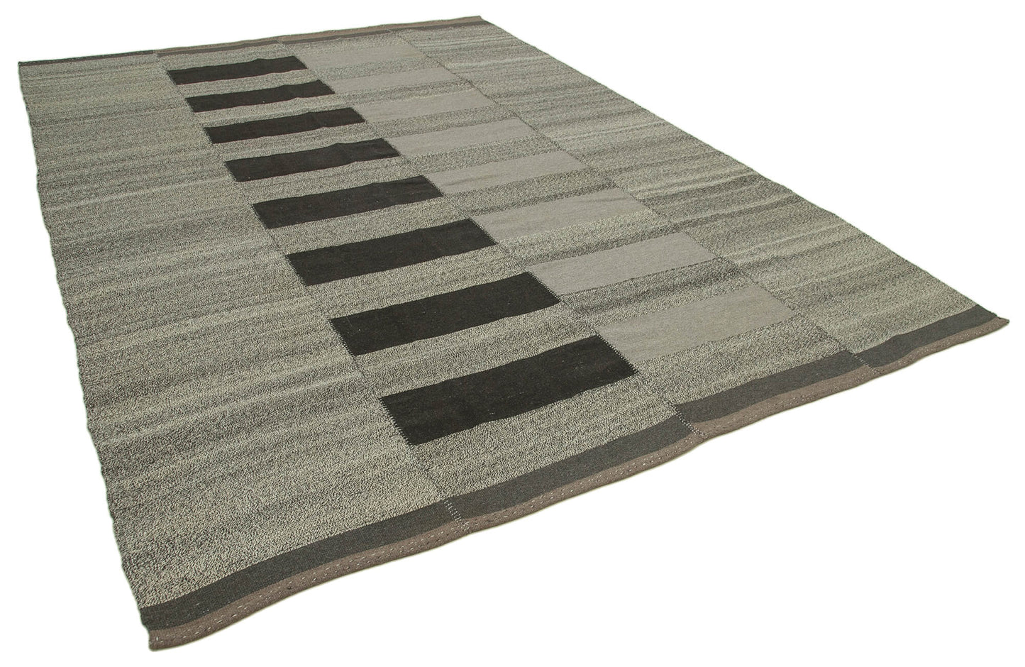 9x12 Brown Contemporary Kilim Rug - 37215