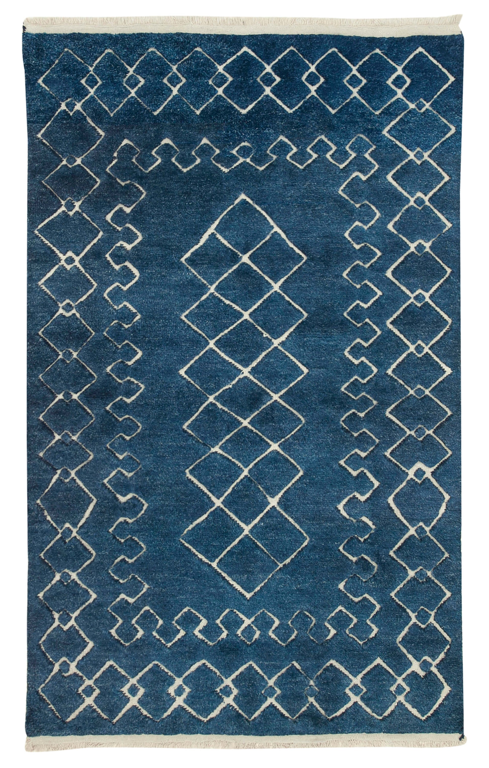 5x8 Blue Moroccan Rug - 37318