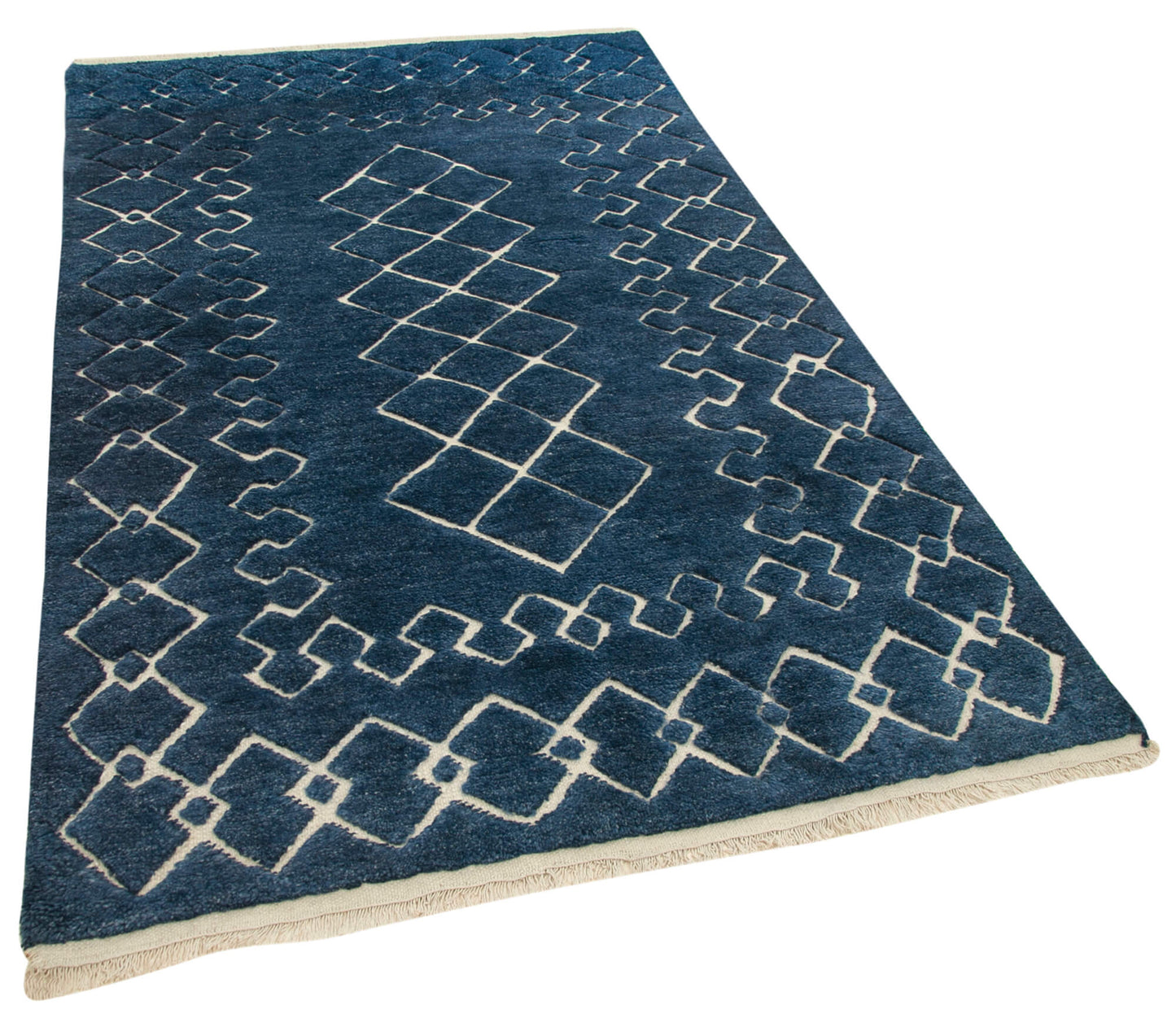 5x8 Blue Moroccan Rug - 37318