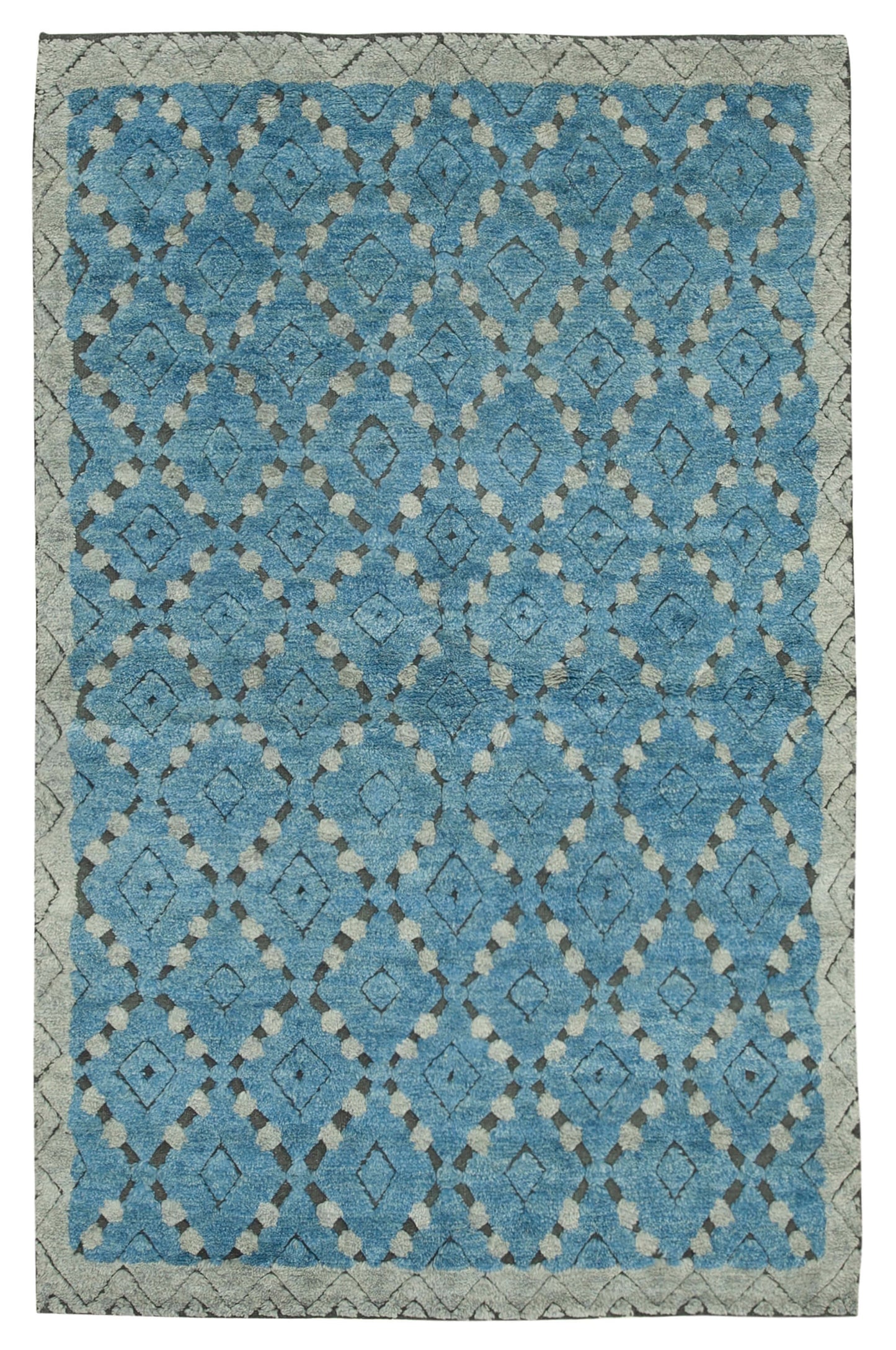 5x8 Blue Moroccan Rug - 37327