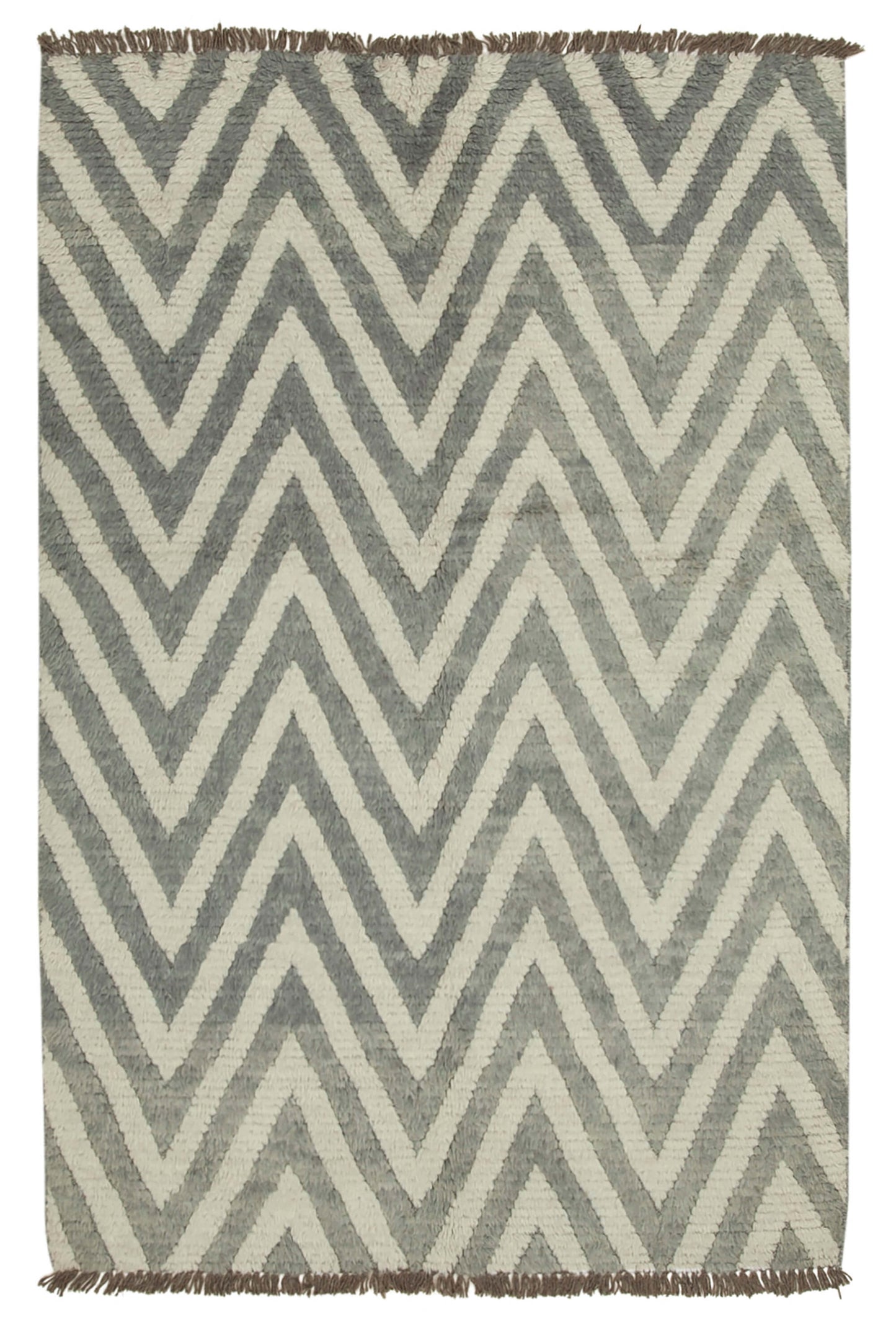 5x8 Grey Moroccan Rug - 37354