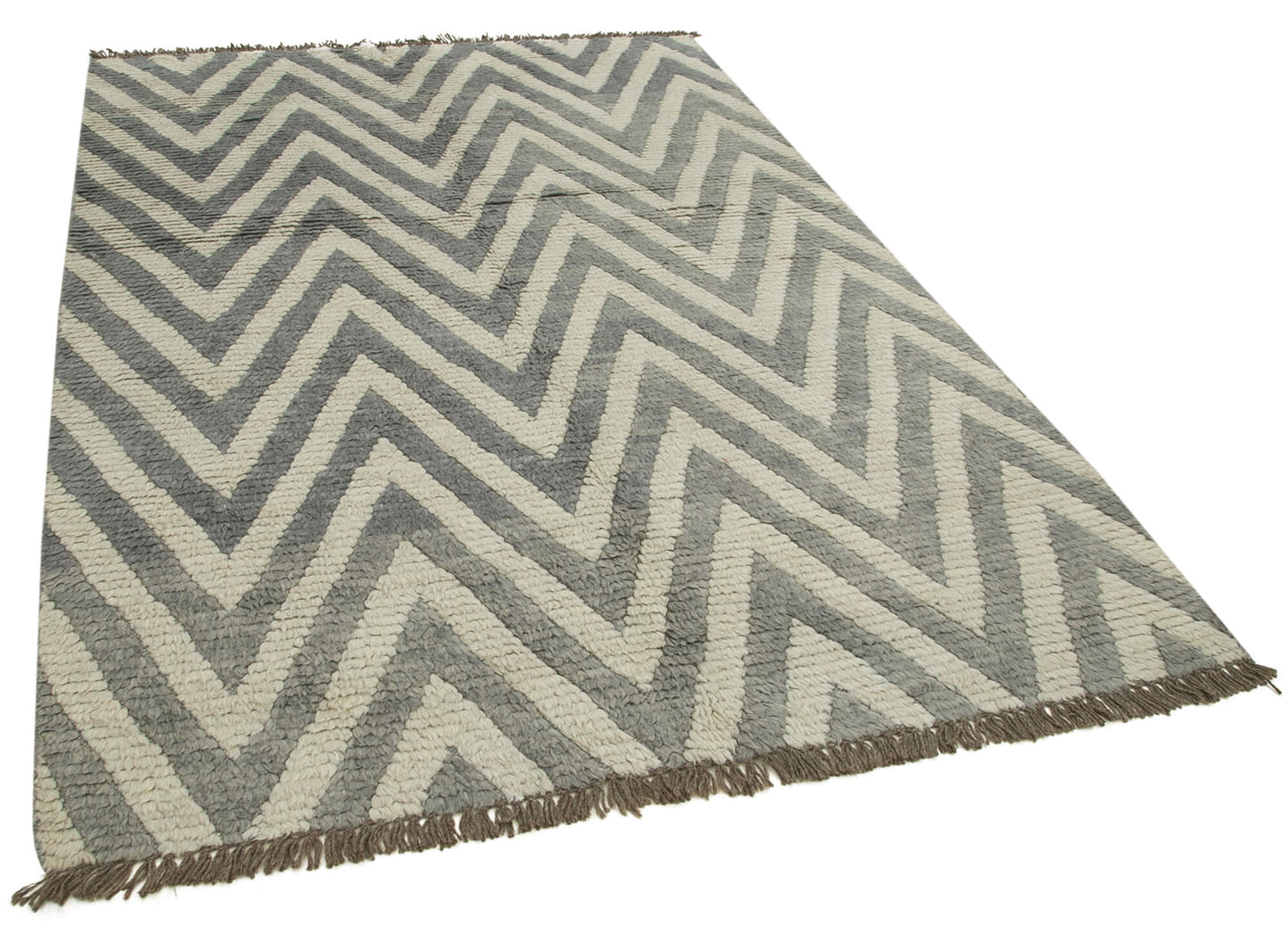 5x8 Grey Moroccan Rug - 37354