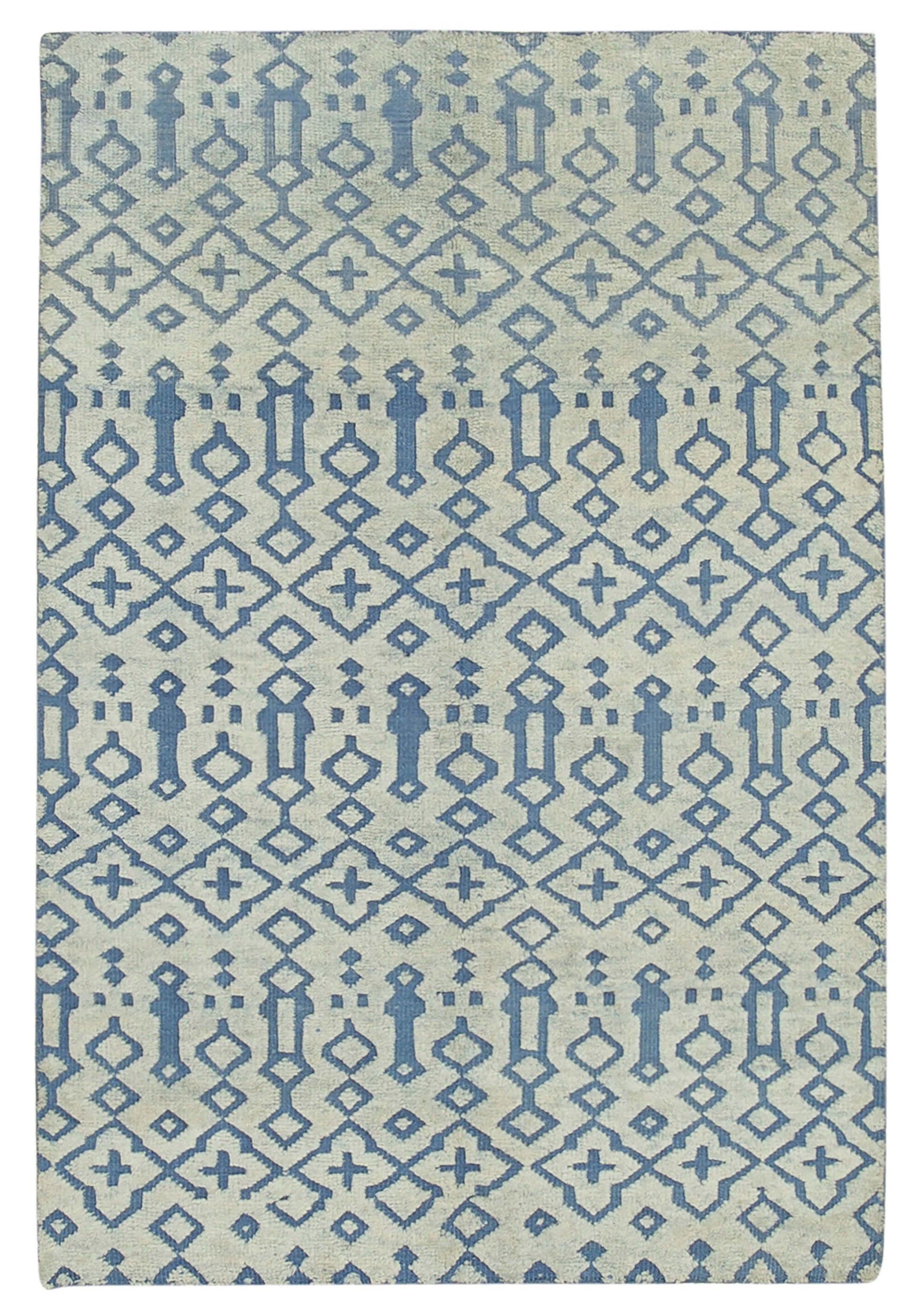 5x8 Blue Moroccan Rug - 37355