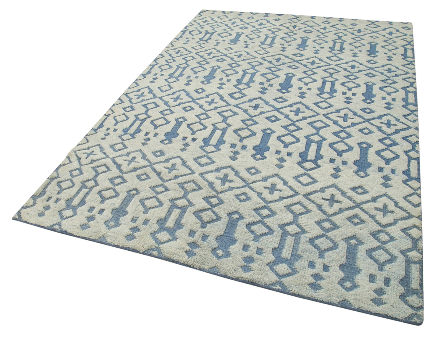 5x8 Blue Moroccan Rug - 37355