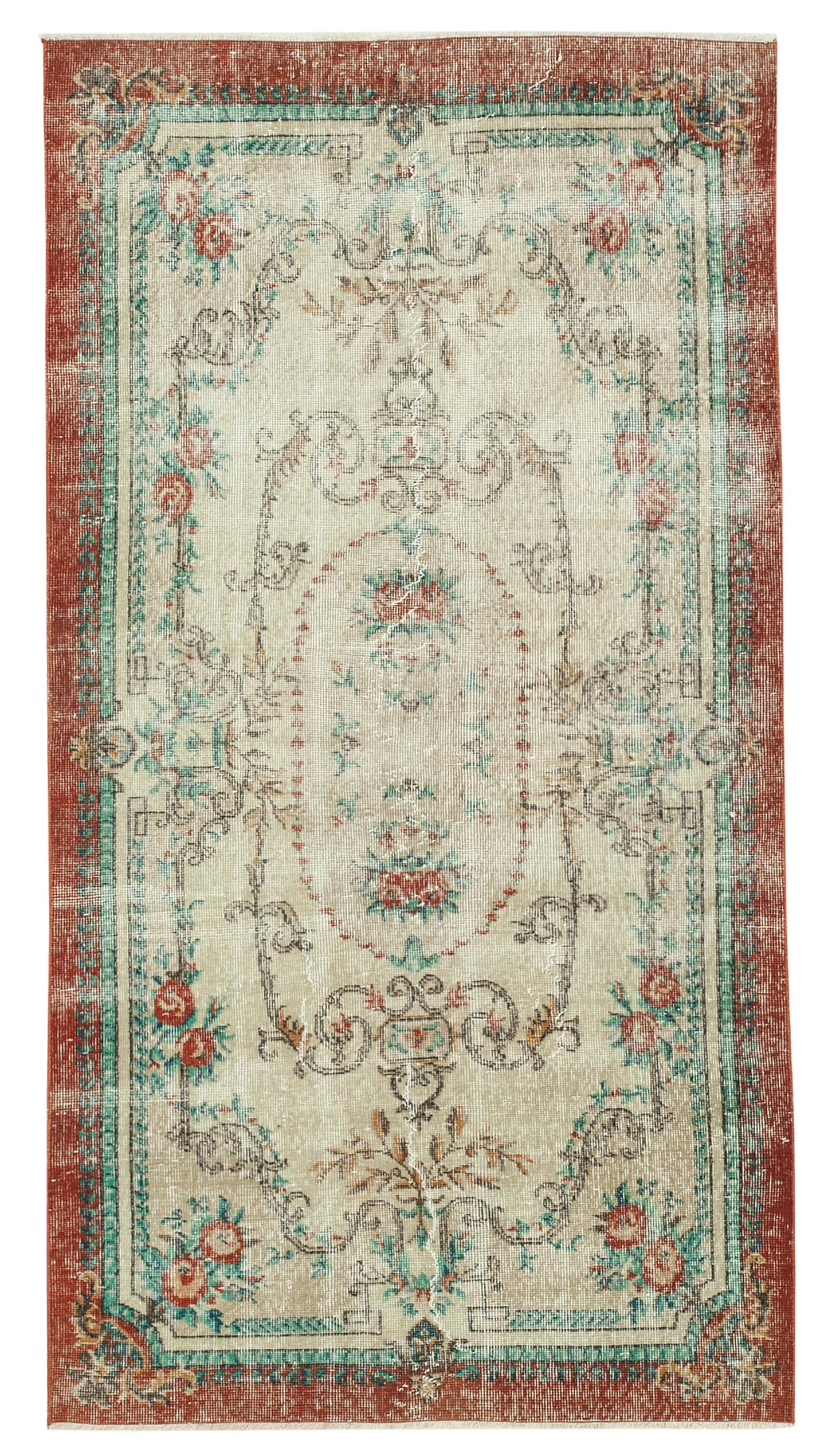 4x7 Beige Overdyed Rug - 37452