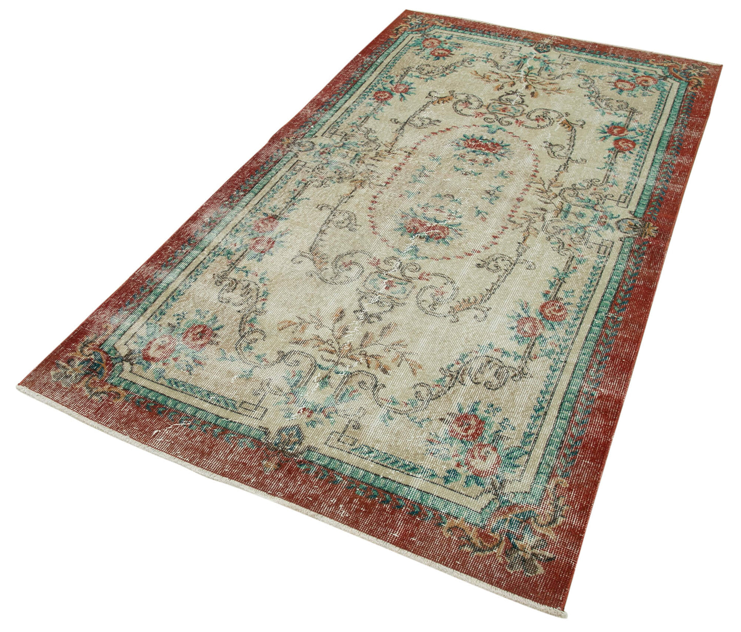 4x7 Beige Overdyed Rug - 37452