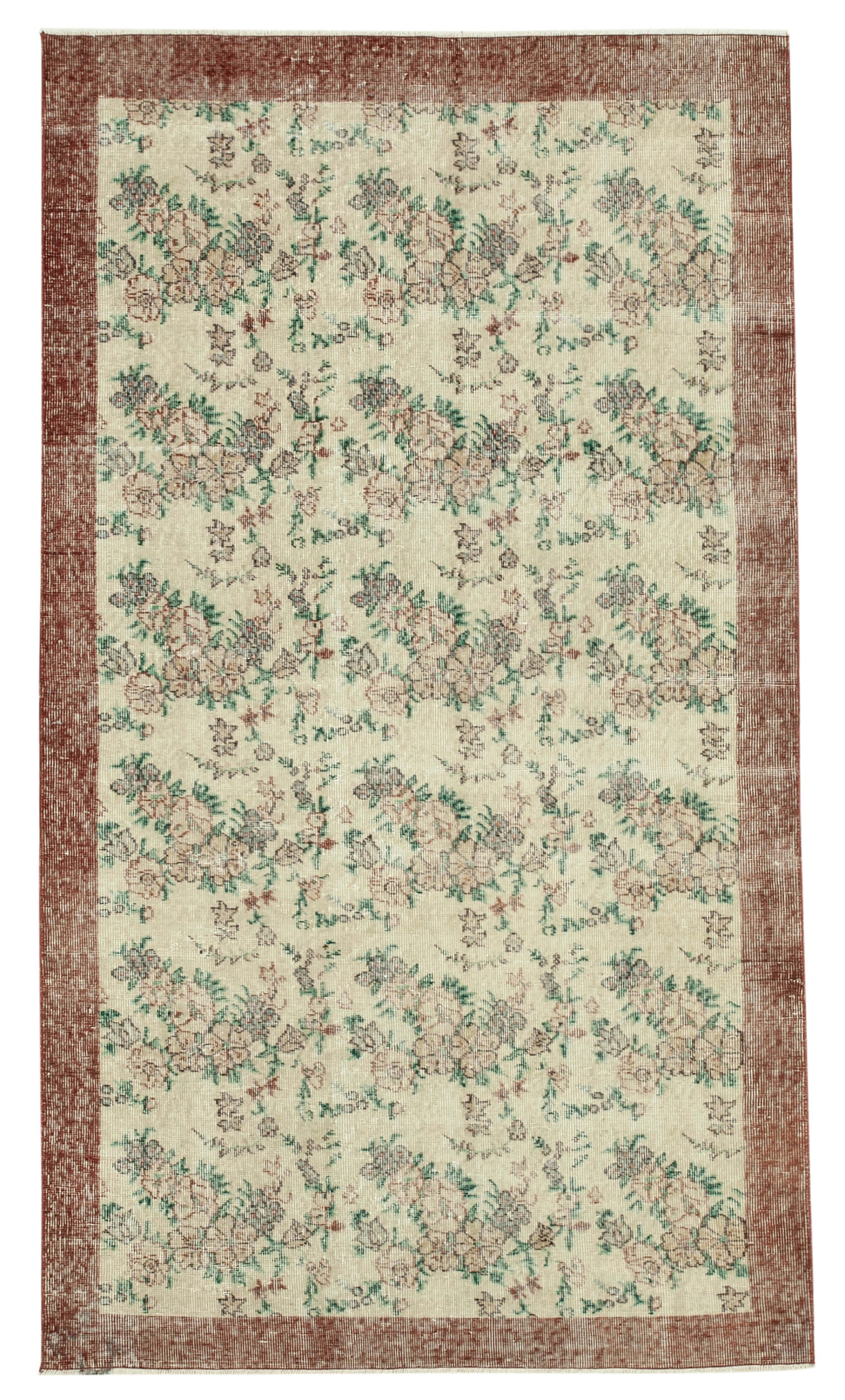 4x8 Beige Overdyed Rug - 37454