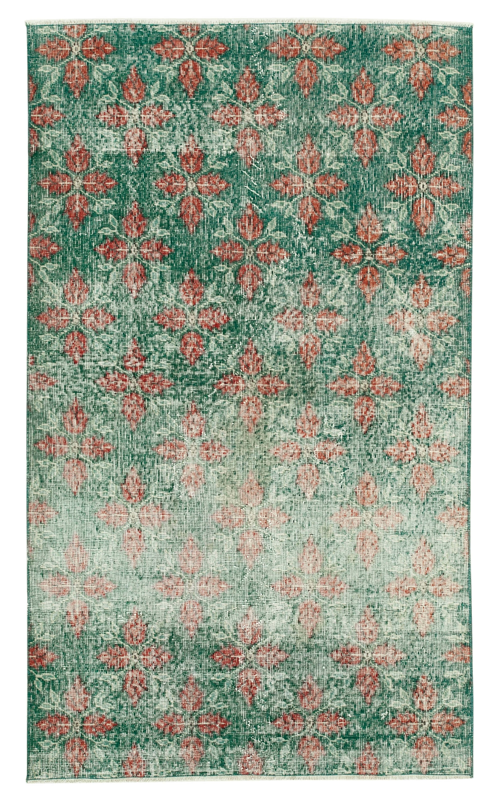 4x6 Green Overdyed Rug - 37456