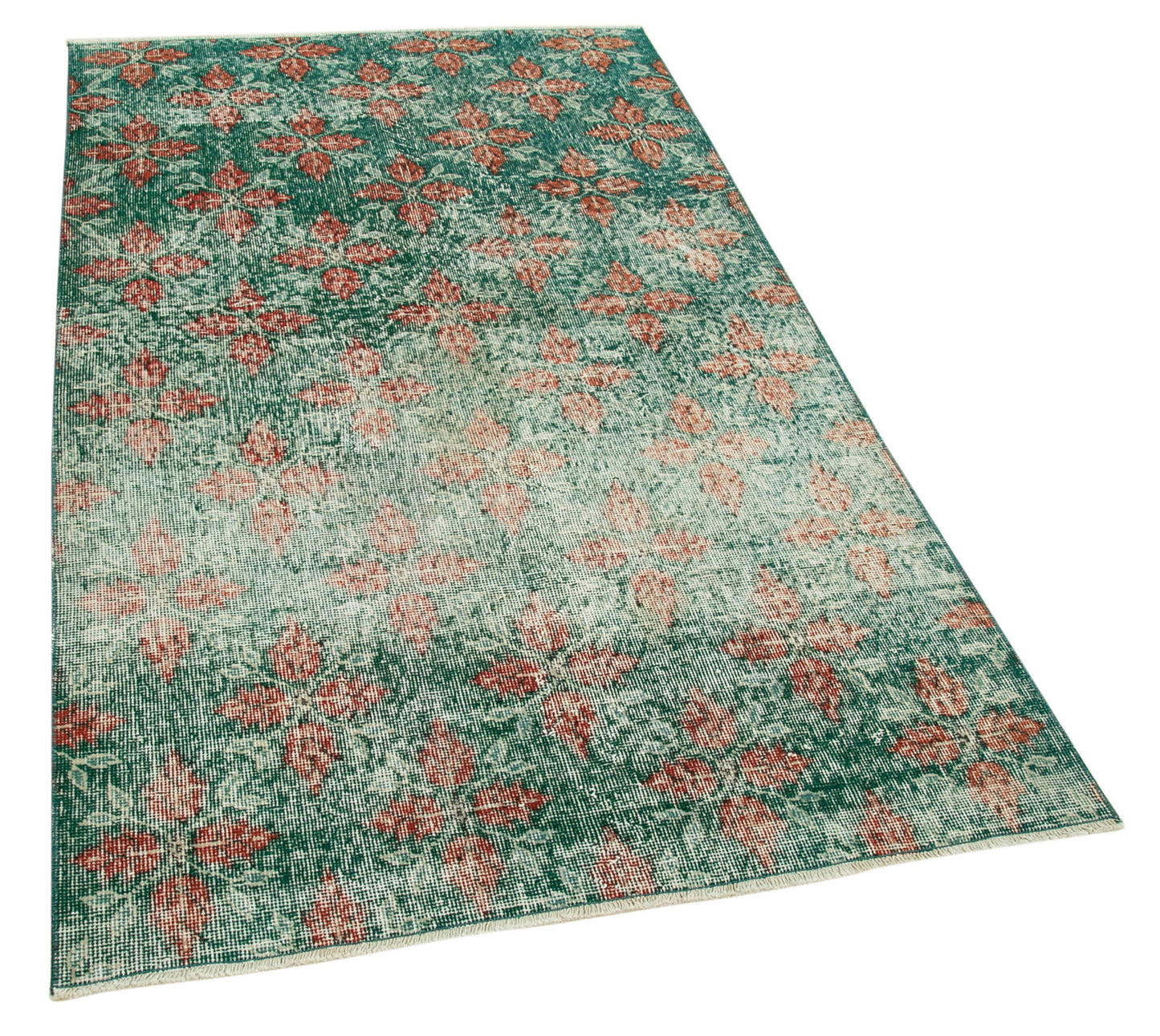 4x6 Green Overdyed Rug - 37456