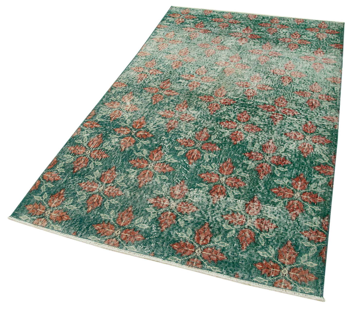 4x6 Green Overdyed Rug - 37456