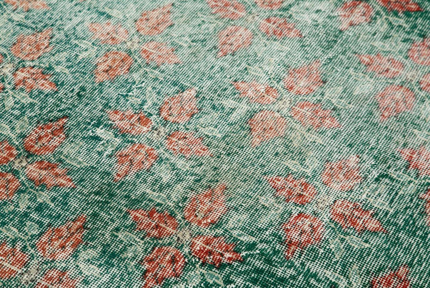 4x6 Green Overdyed Rug - 37456