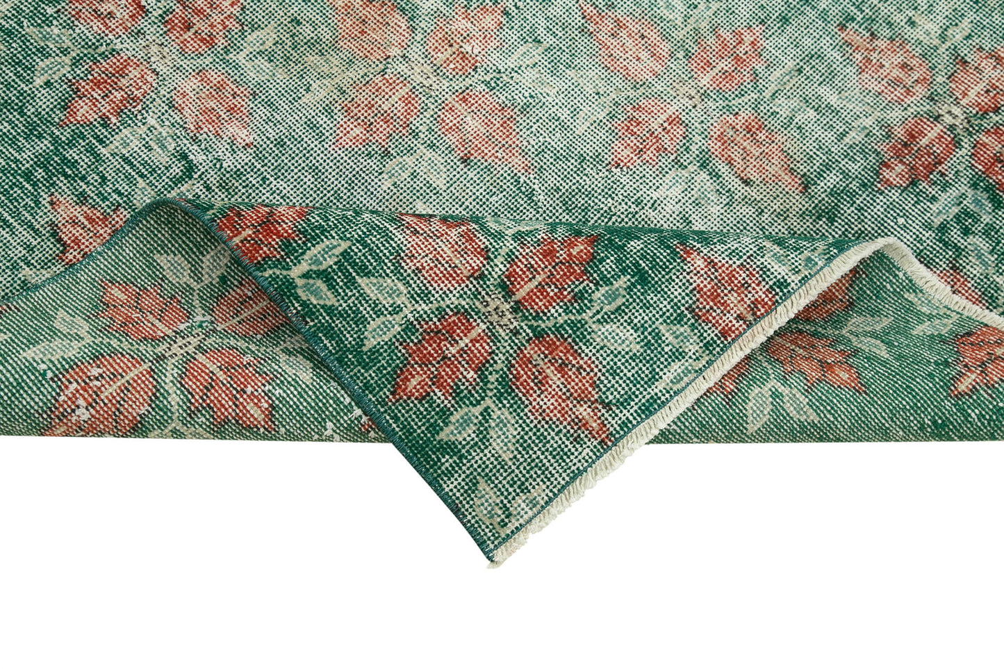 4x6 Green Overdyed Rug - 37456