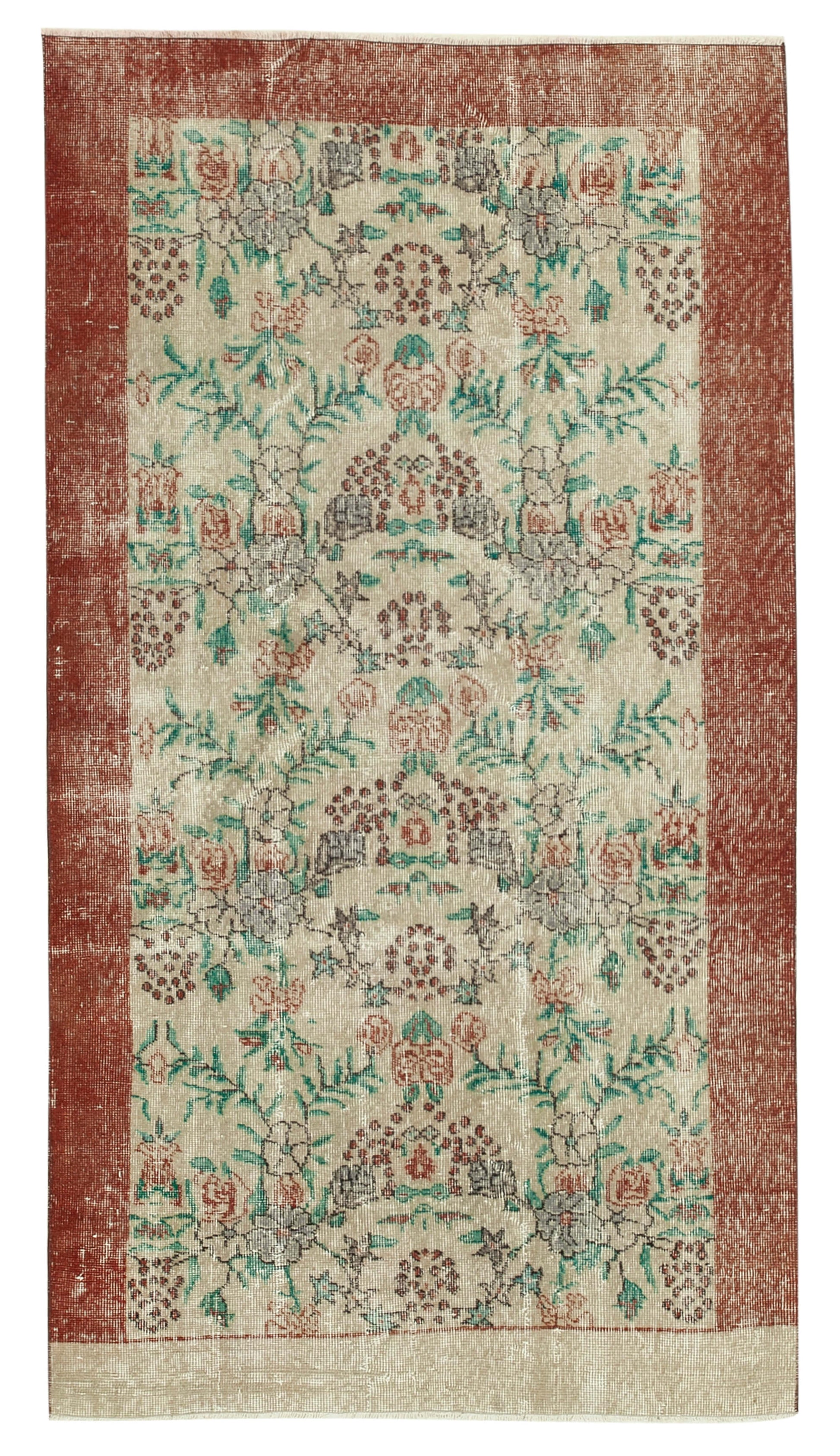 4x8 Beige Overdyed Rug - 37457